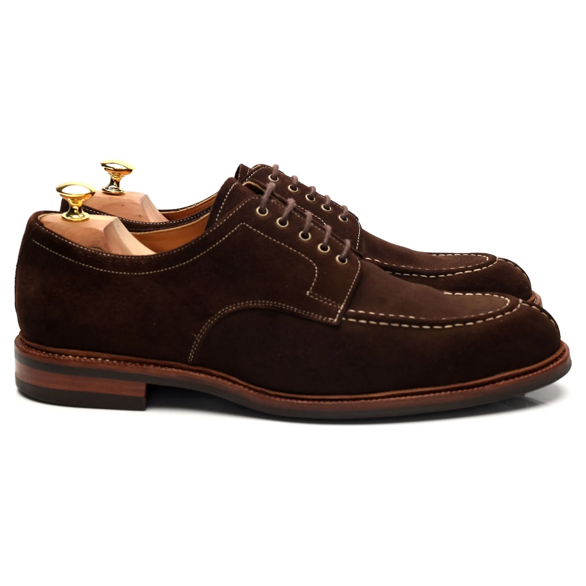 '101601' Dark Brown Suede Split Toe Derby UK 11 E