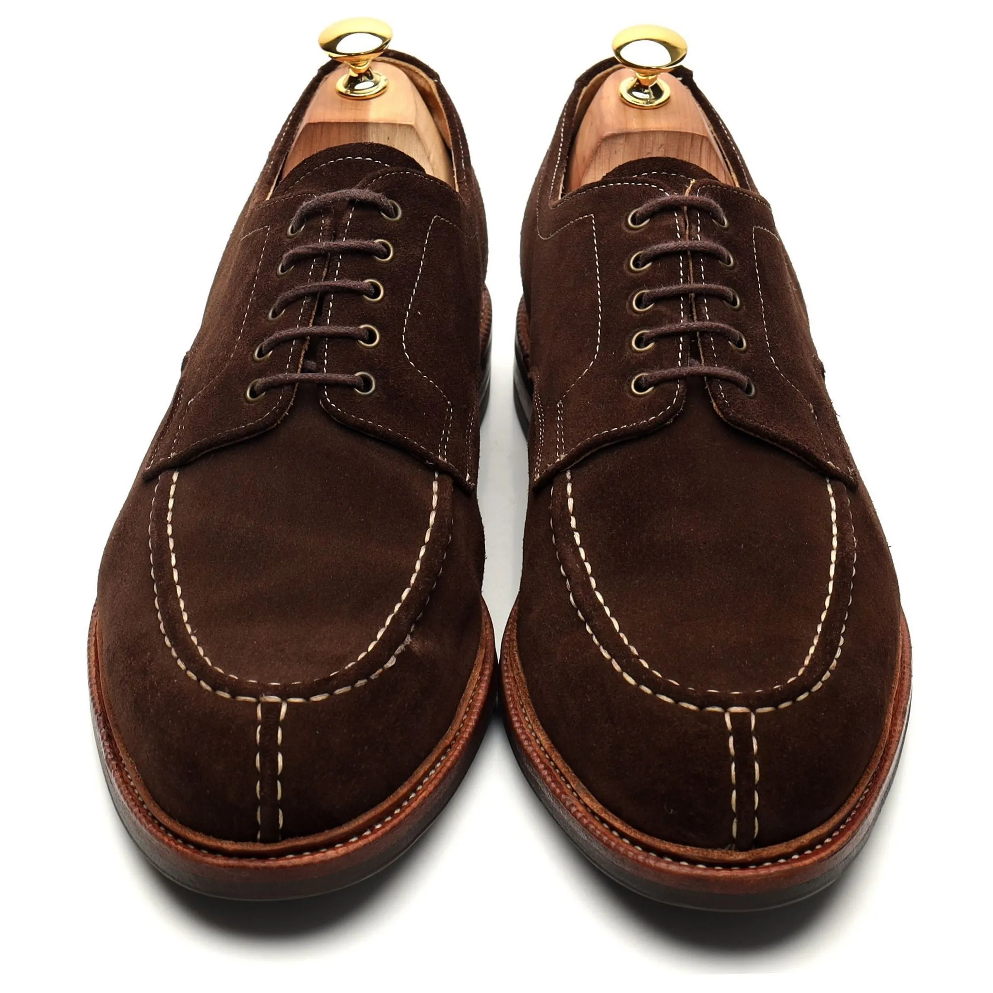 '101601' Dark Brown Suede Split Toe Derby UK 11 E