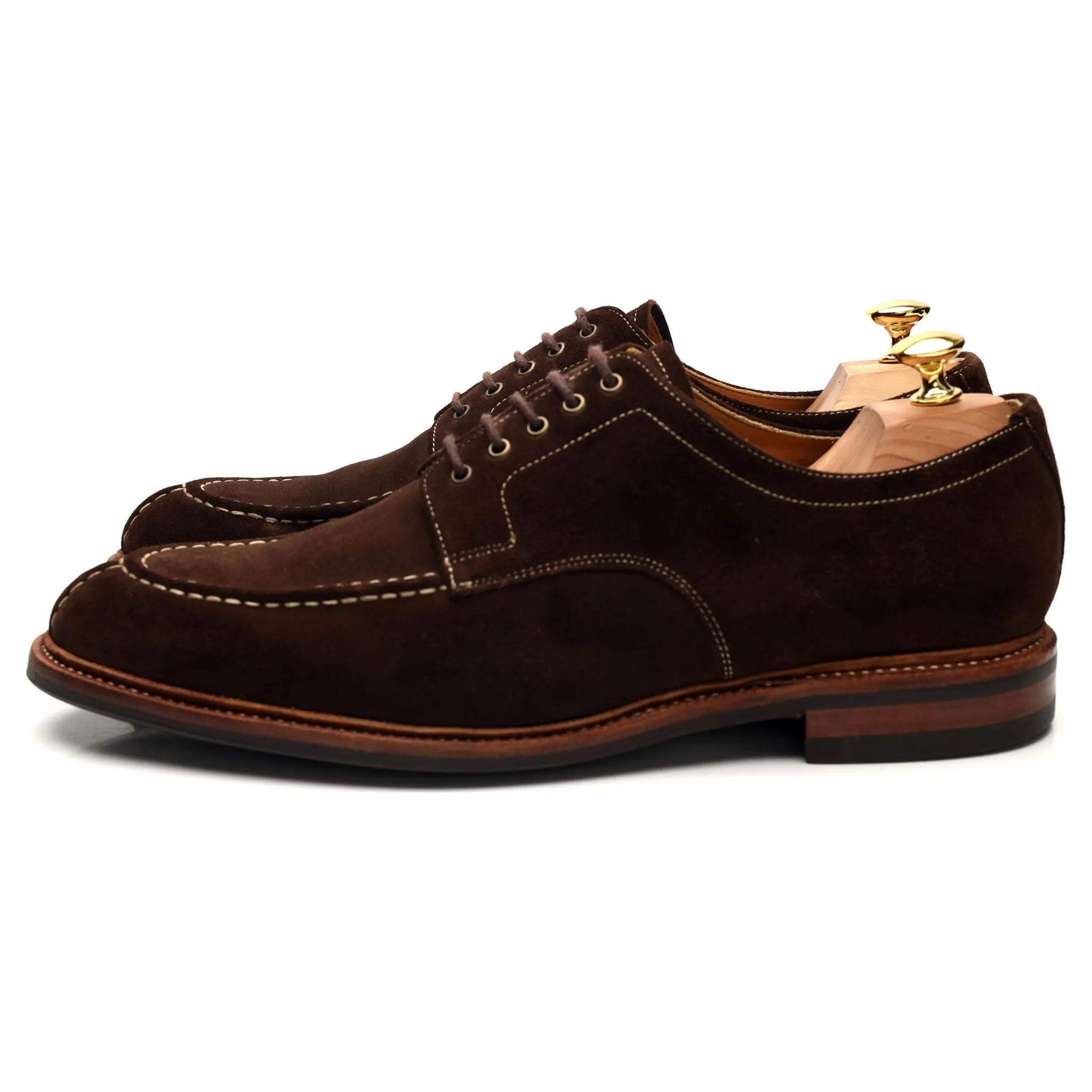 '101601' Dark Brown Suede Split Toe Derby UK 11 E