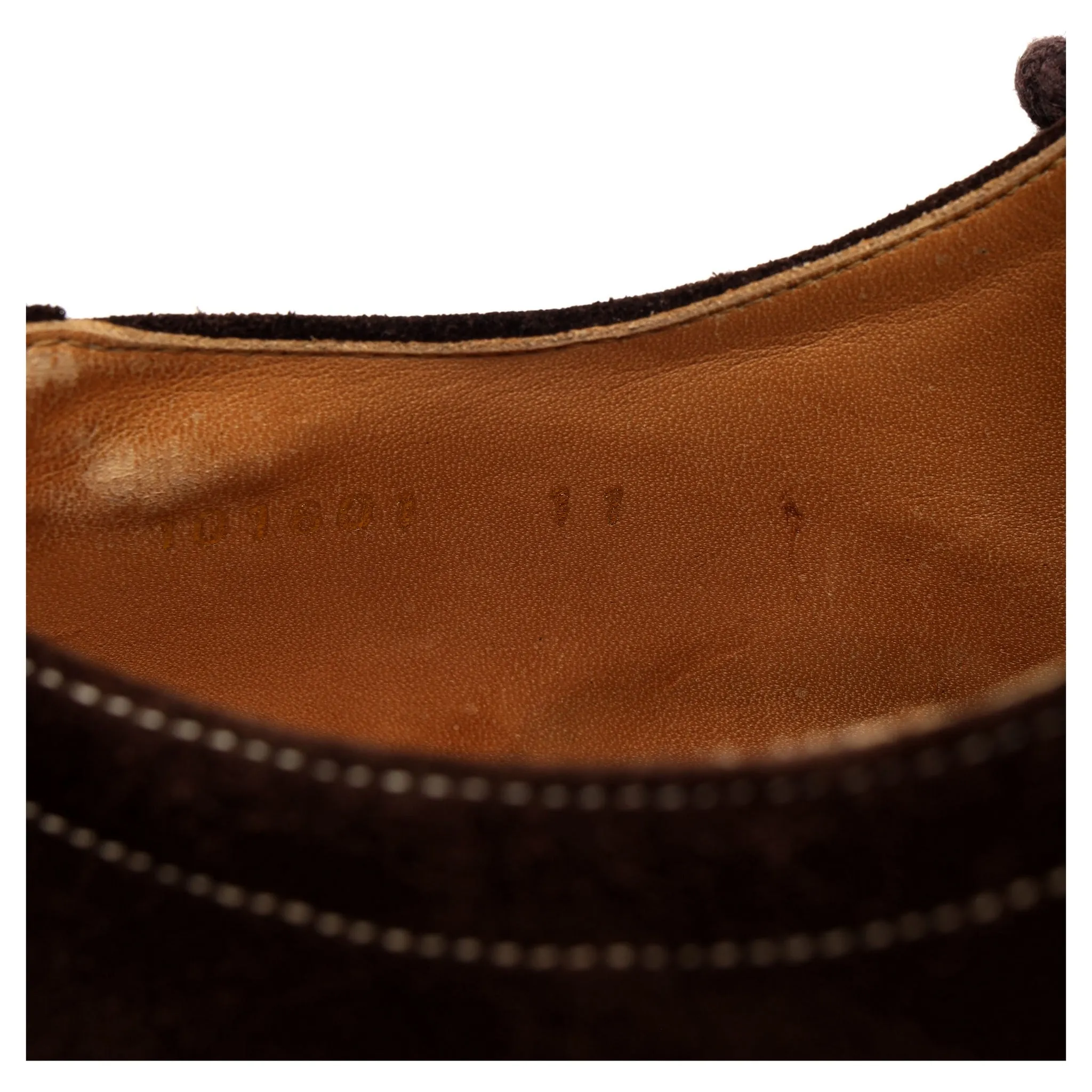 '101601' Dark Brown Suede Split Toe Derby UK 11 E