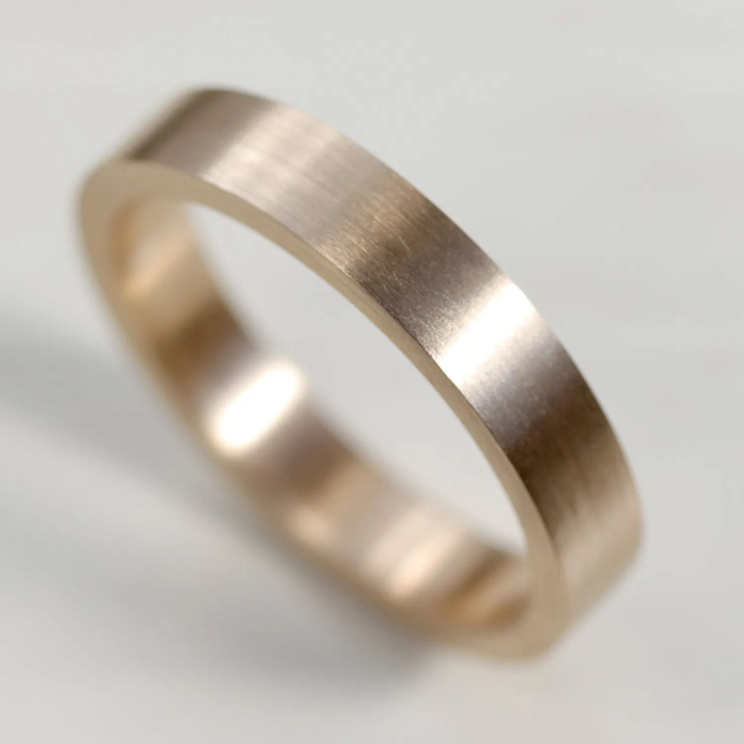 10k Yellow Gold Thick Comfort-fit Flat Simple Band