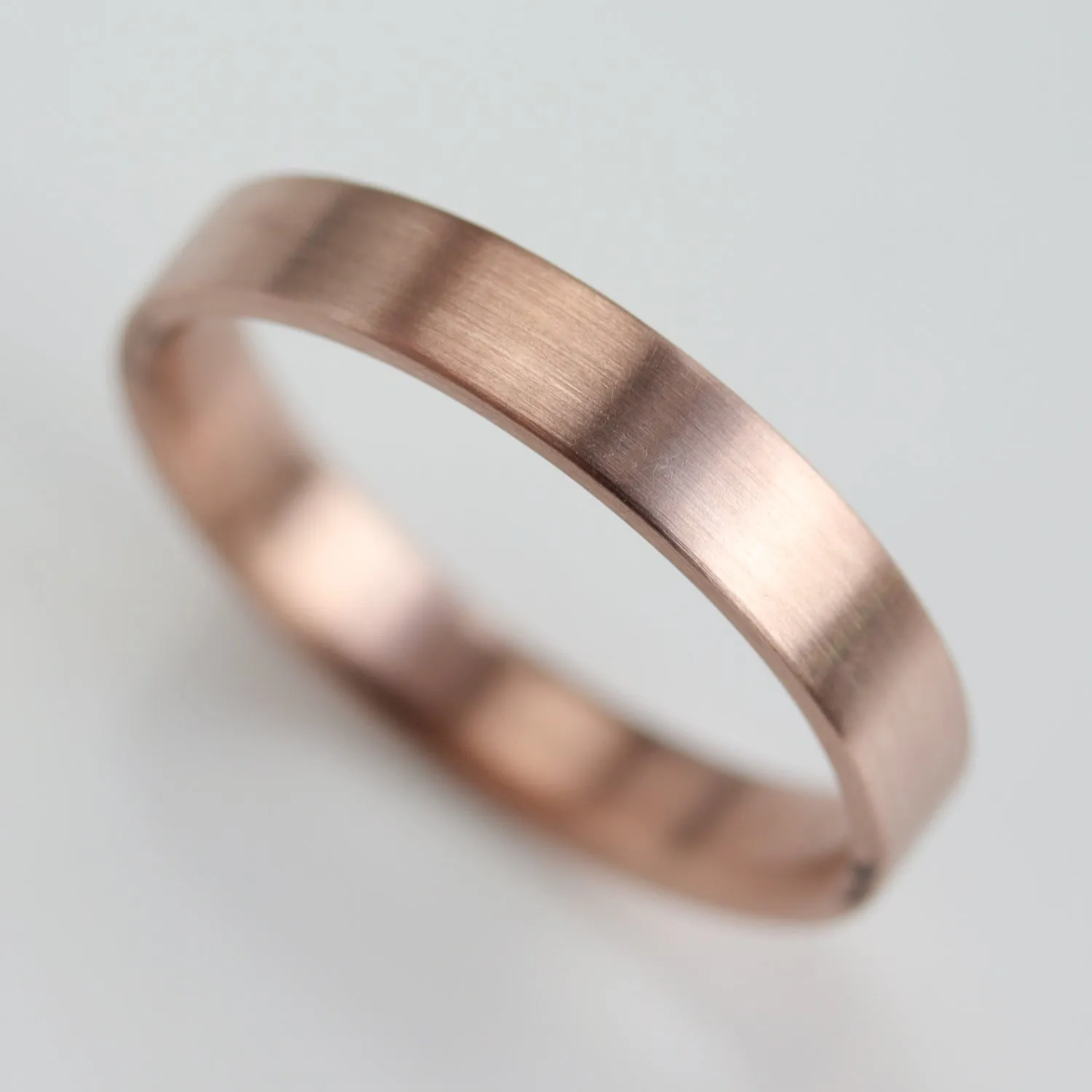 14k Rose Gold 4x1.5mm Flat Band