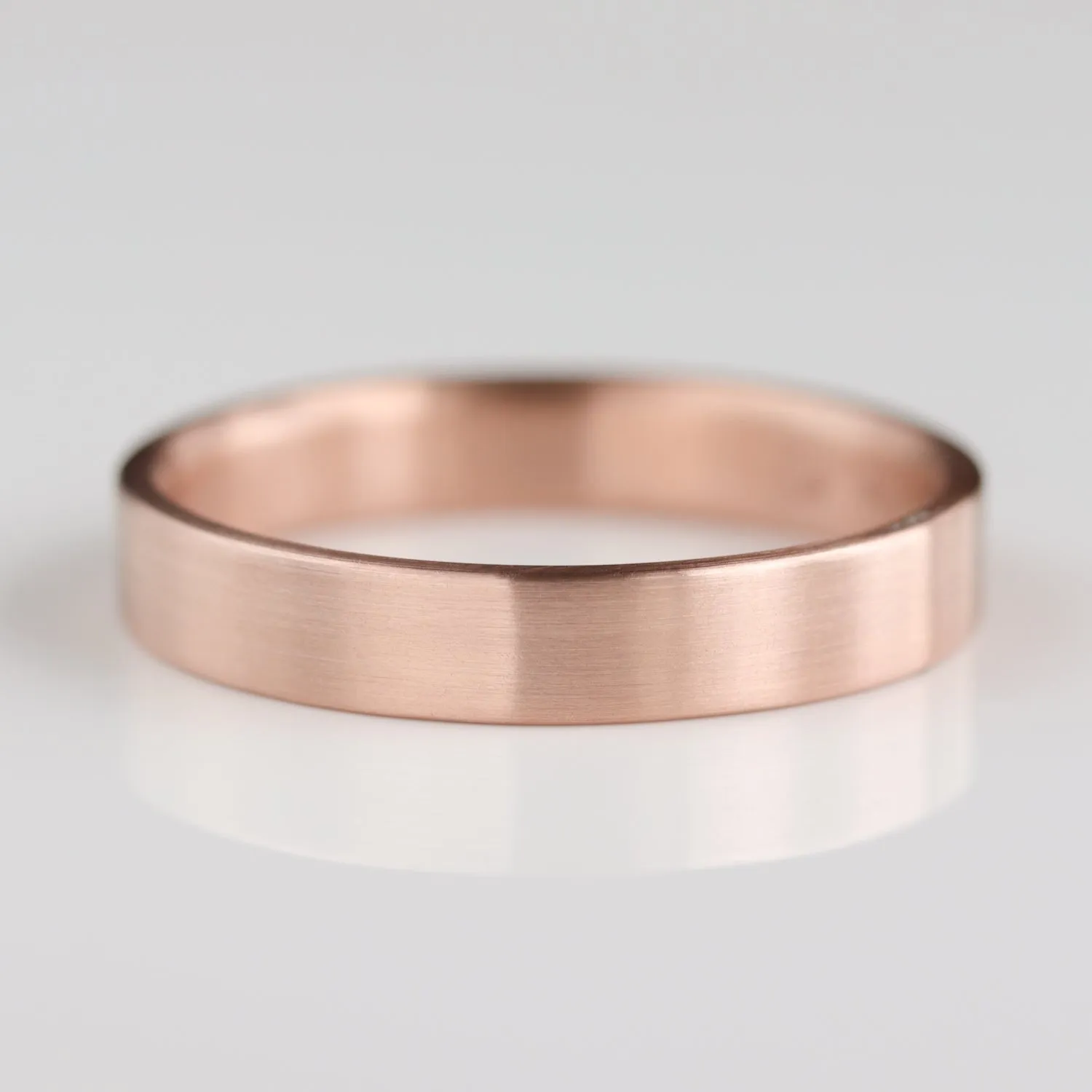 14k Rose Gold 4x1.5mm Flat Band