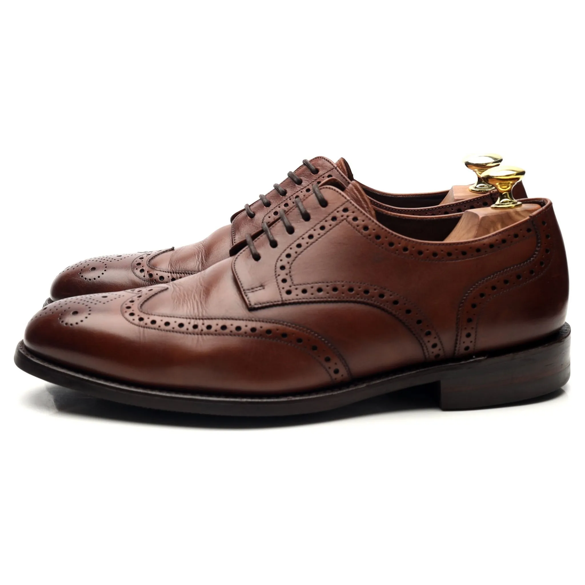 1880 'Wembley' Brown Leather Derby Brogues UK 7 G