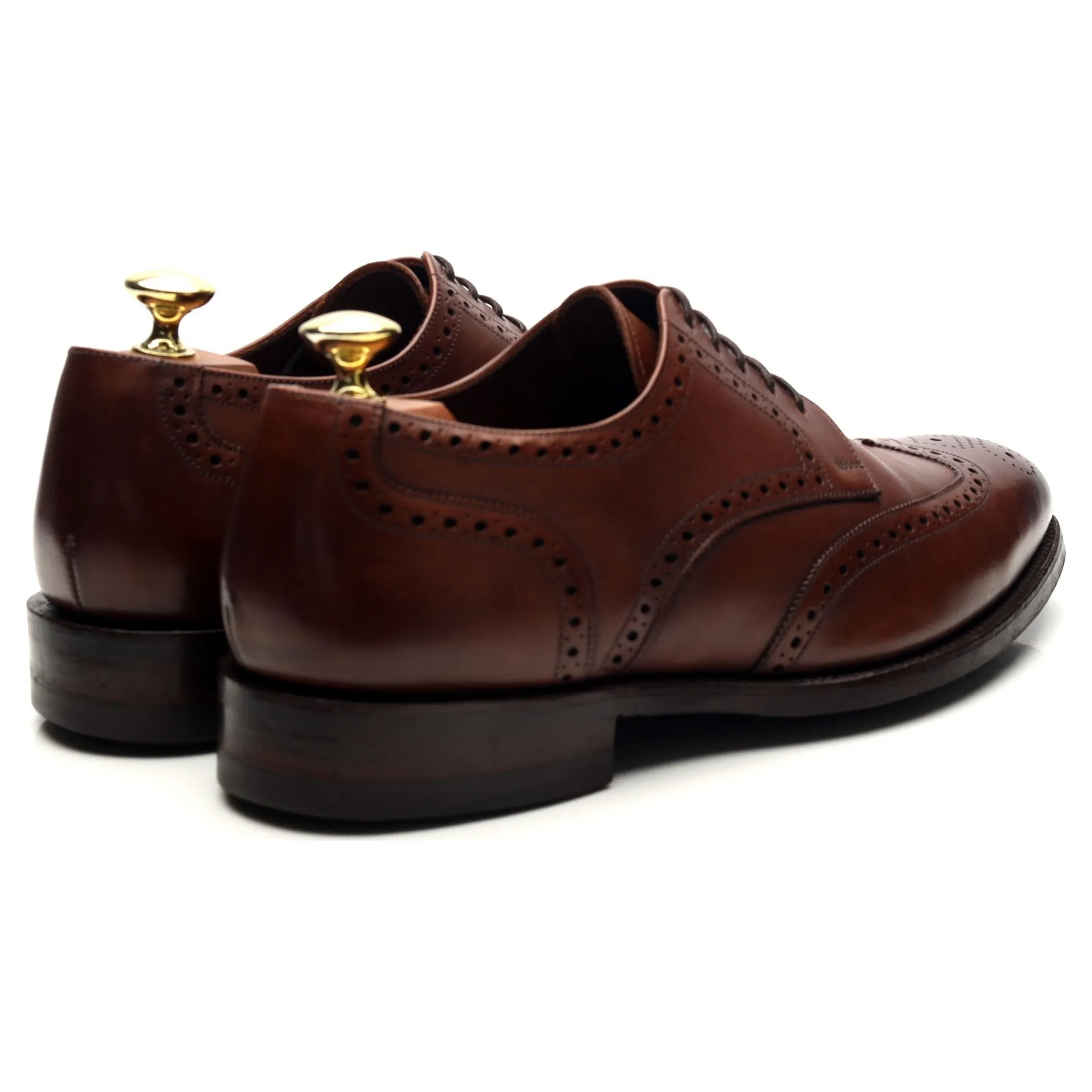 1880 'Wembley' Brown Leather Derby Brogues UK 7 G