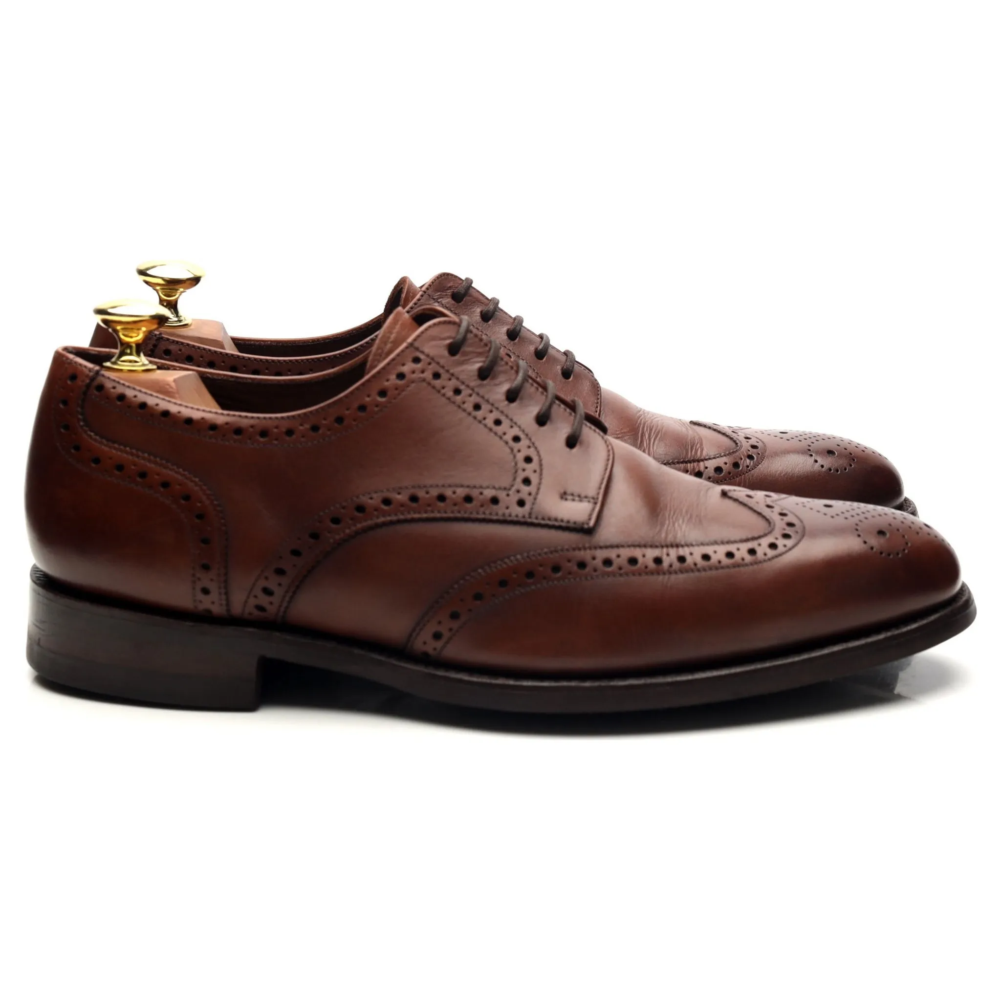 1880 'Wembley' Brown Leather Derby Brogues UK 7 G