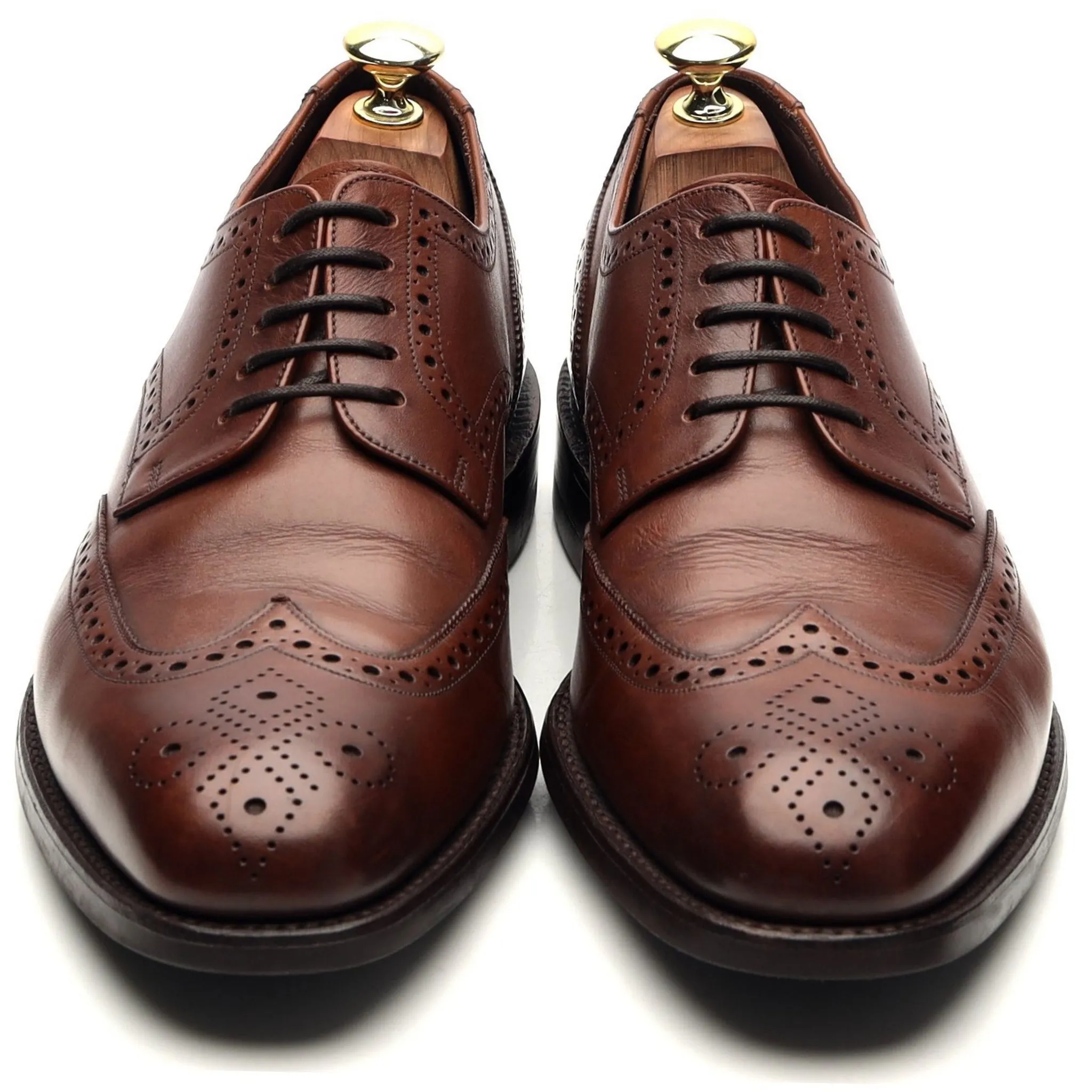 1880 'Wembley' Brown Leather Derby Brogues UK 7 G