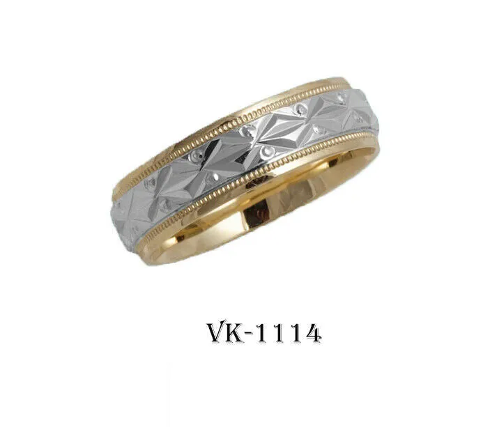 18k Solid Gold Elegant Ladies Modern Traditonal Flat Band 6MM Ring VK1114v