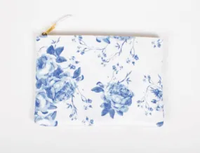 8 Oak Lane Blue Rose Terry Flat Pouch - Large