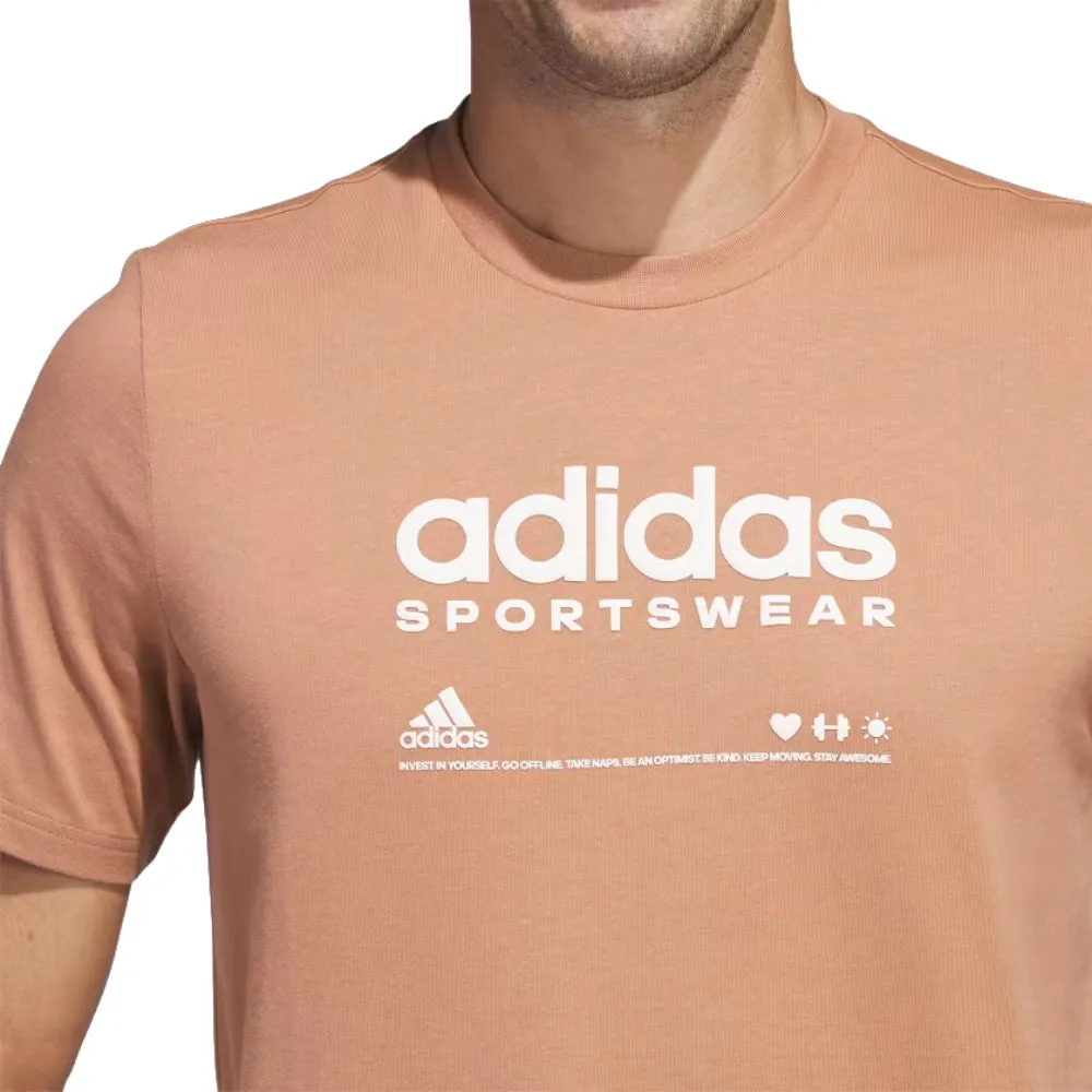 Adidas Men's M Lounge Tee (Clay Strata)