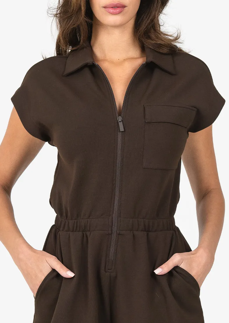 All-Around Lounge Romper Coffee