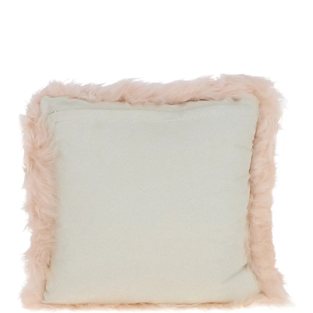 Ashwood Sheepskin Cushion Blush