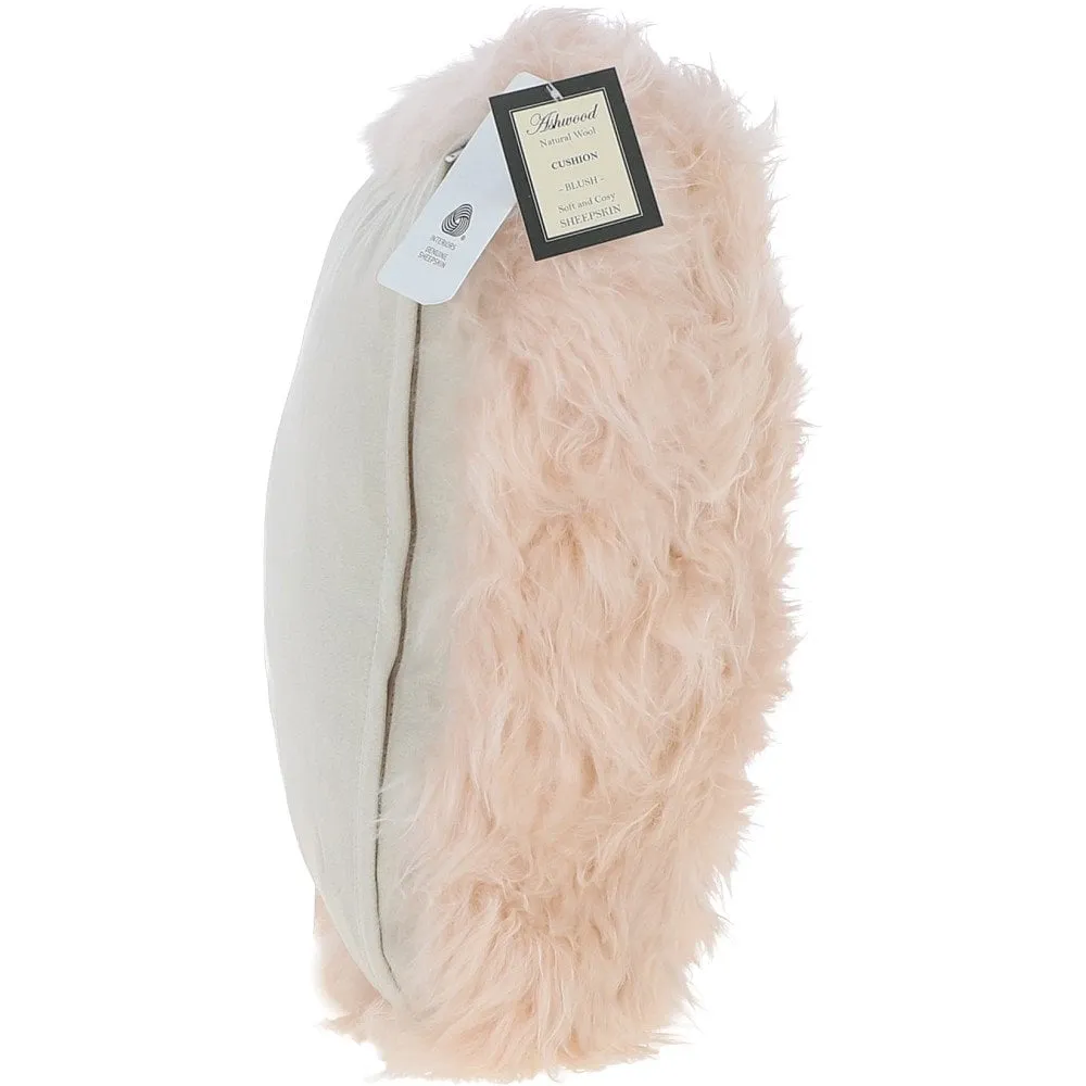 Ashwood Sheepskin Cushion Blush