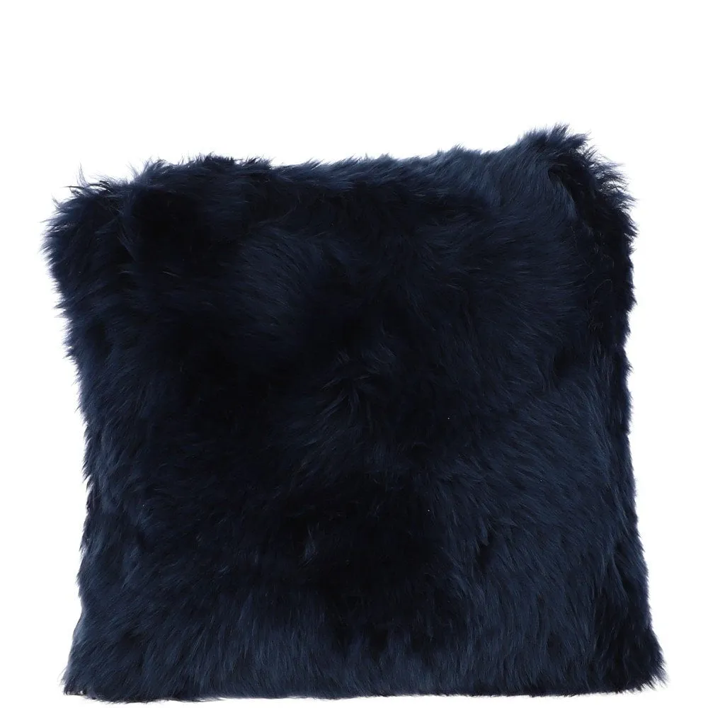 Ashwood Sheepskin Cushion Indigo