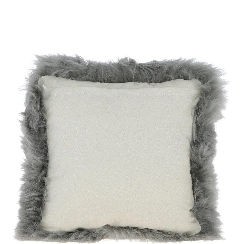 Ashwood Sheepskin Cushion Laurel Oak