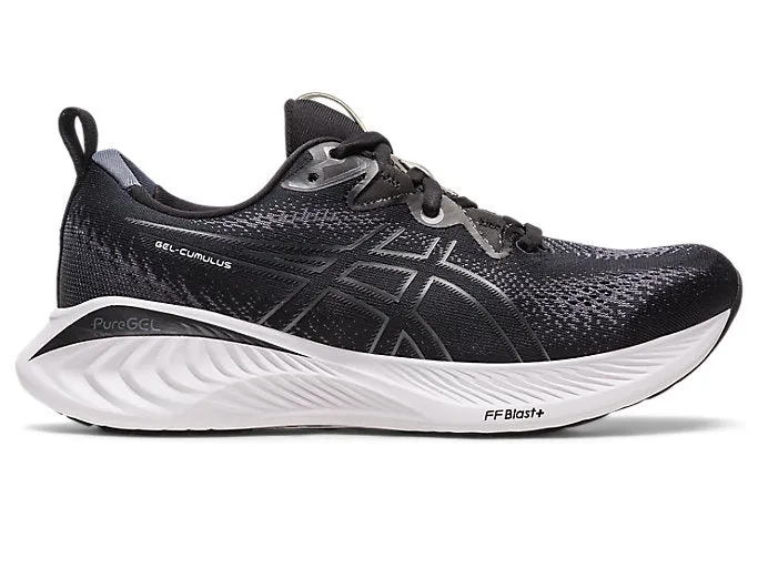 Asics Gel Cumulus 25 (B Width) - Black/White (Womens)