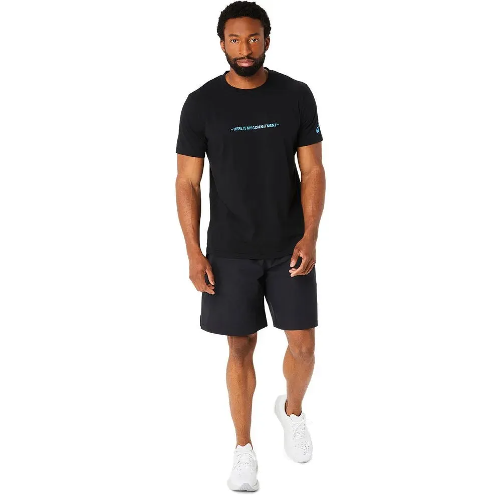 ASICS Men's Message Knit Short Sleeve Top (Performance Black)