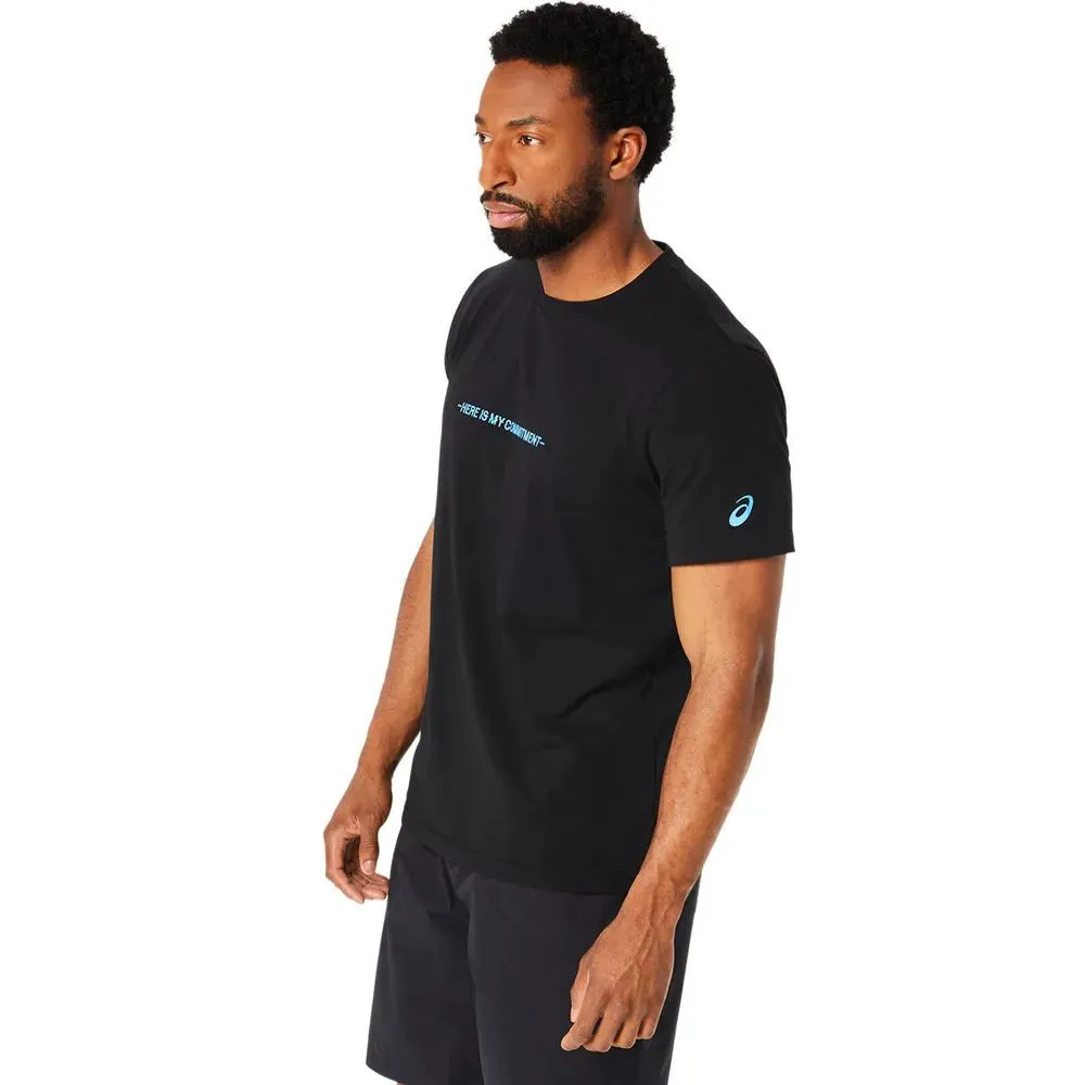 ASICS Men's Message Knit Short Sleeve Top (Performance Black)