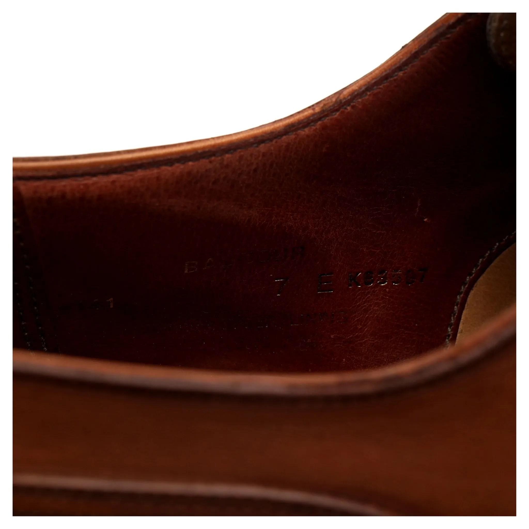 'Balfour' Tan Brown Leather Derby UK 7 E