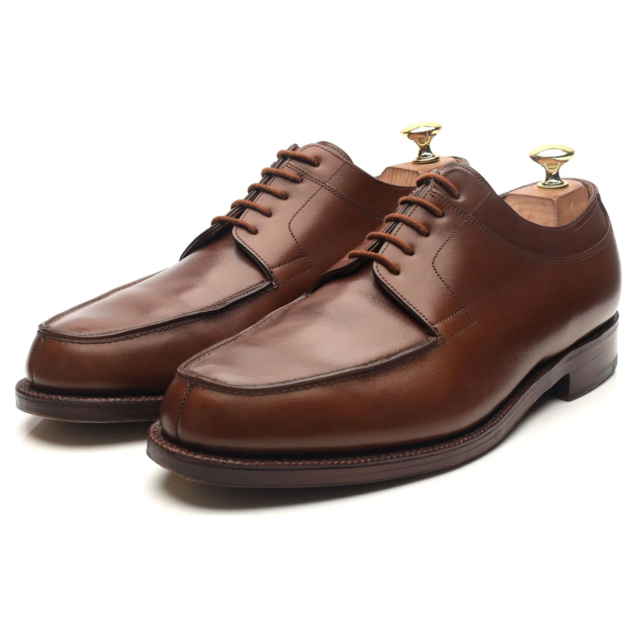 'Barros' Brown Leather Split Toe Derby UK 8.5 EE