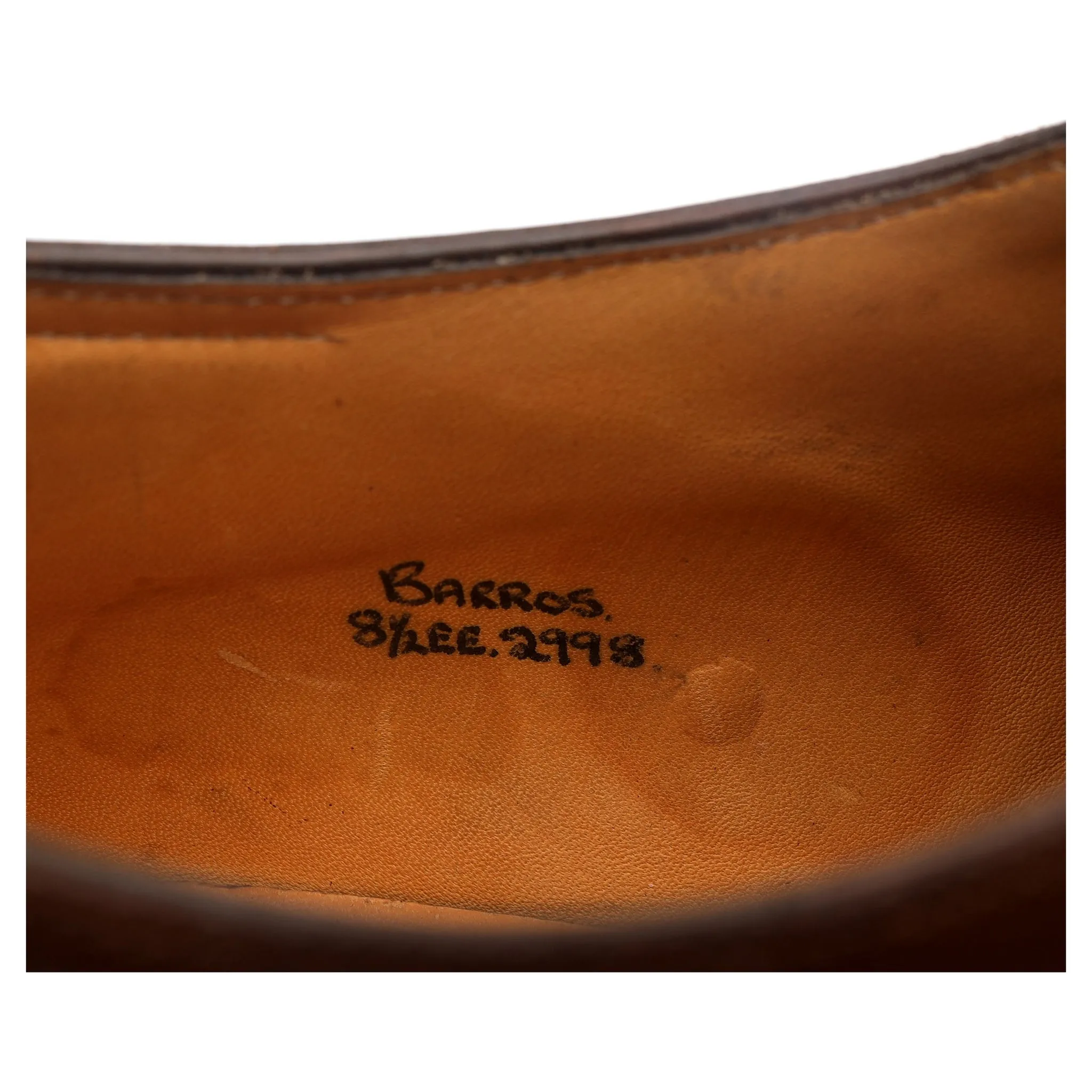 'Barros' Brown Leather Split Toe Derby UK 8.5 EE