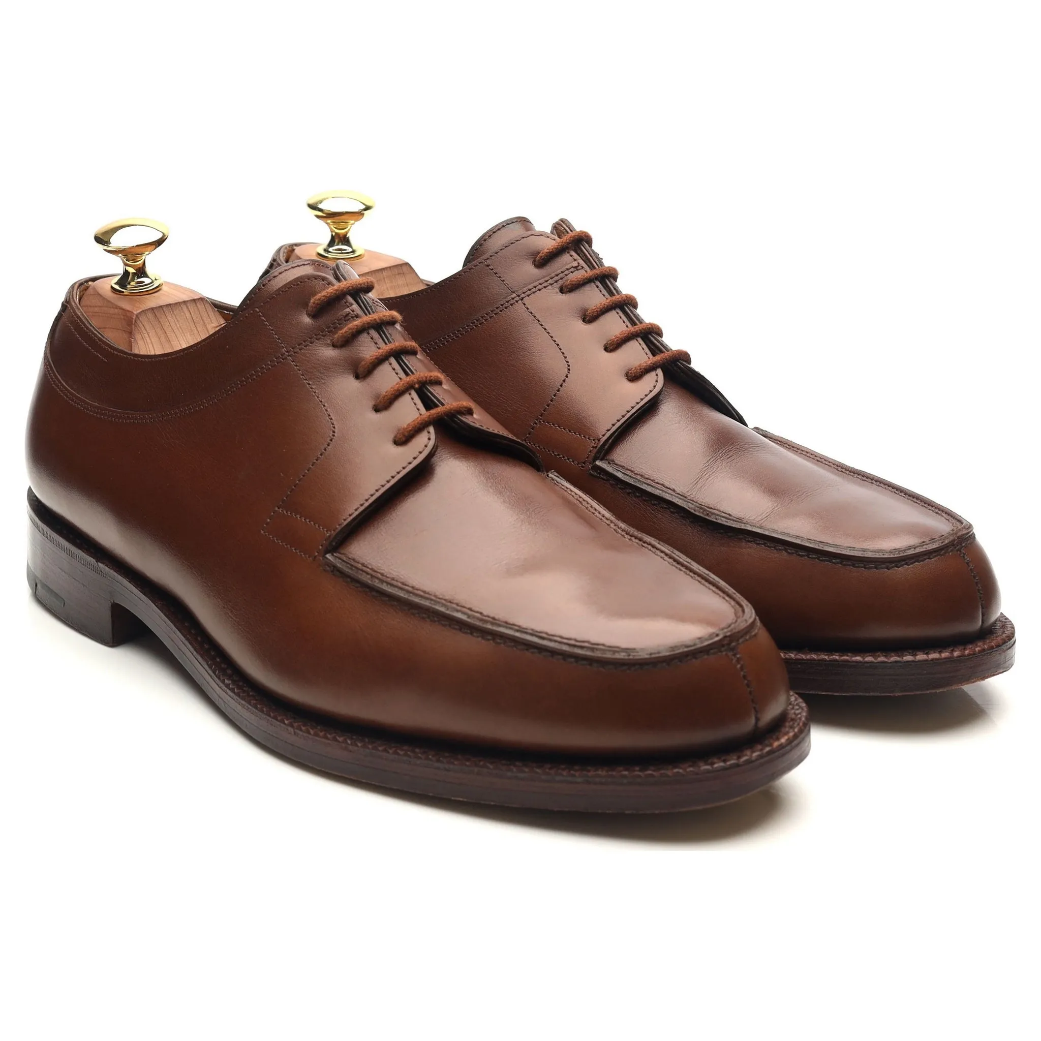 'Barros' Brown Leather Split Toe Derby UK 8.5 EE