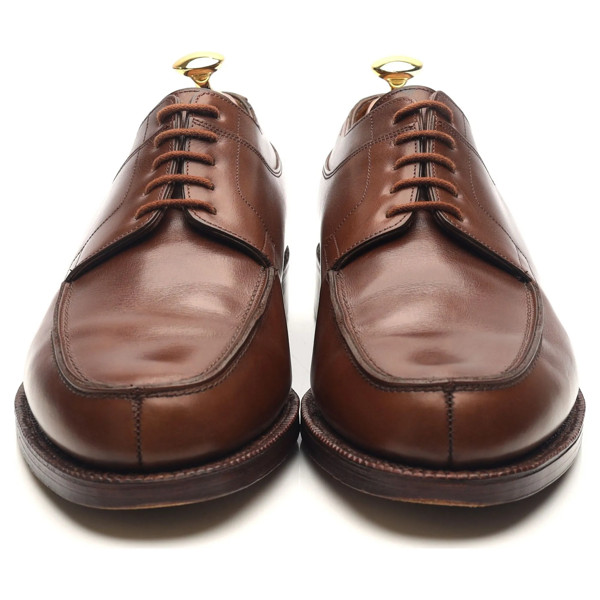 'Barros' Brown Leather Split Toe Derby UK 8.5 EE