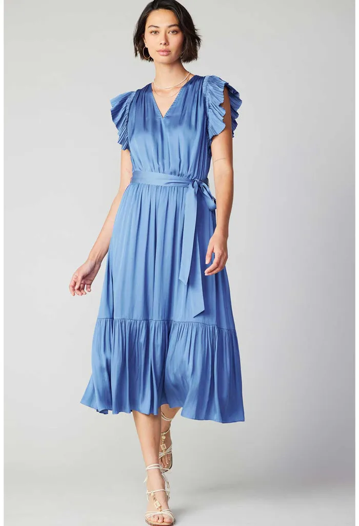 Bergen Midi Dress-Dusty Blue