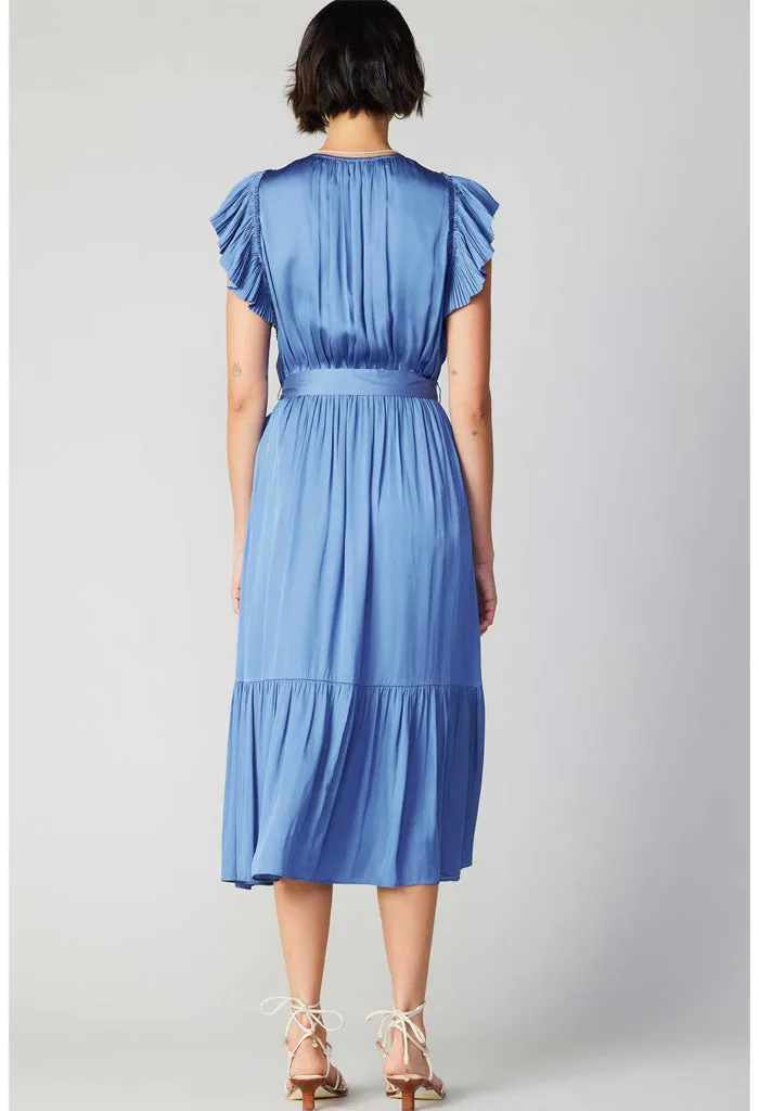 Bergen Midi Dress-Dusty Blue