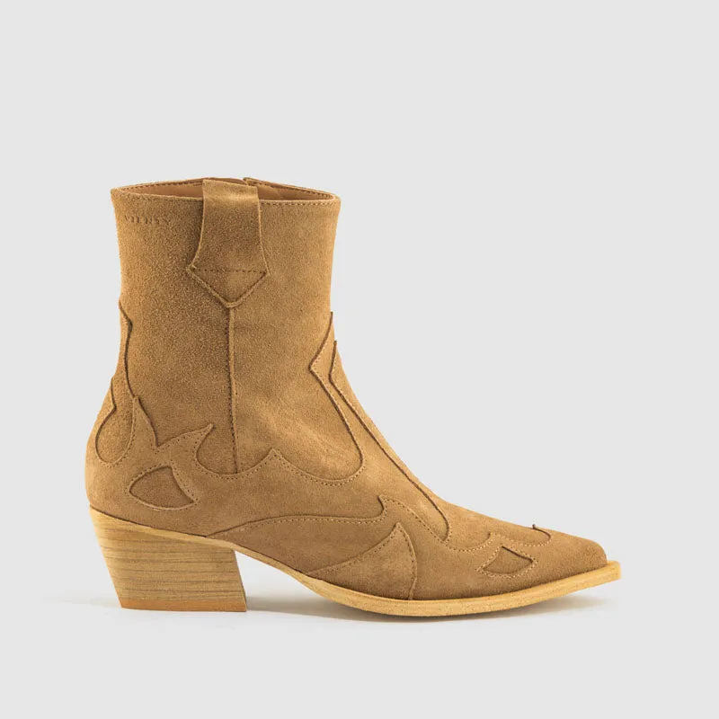 BOTIN COWBOY PIEL  CAMEL