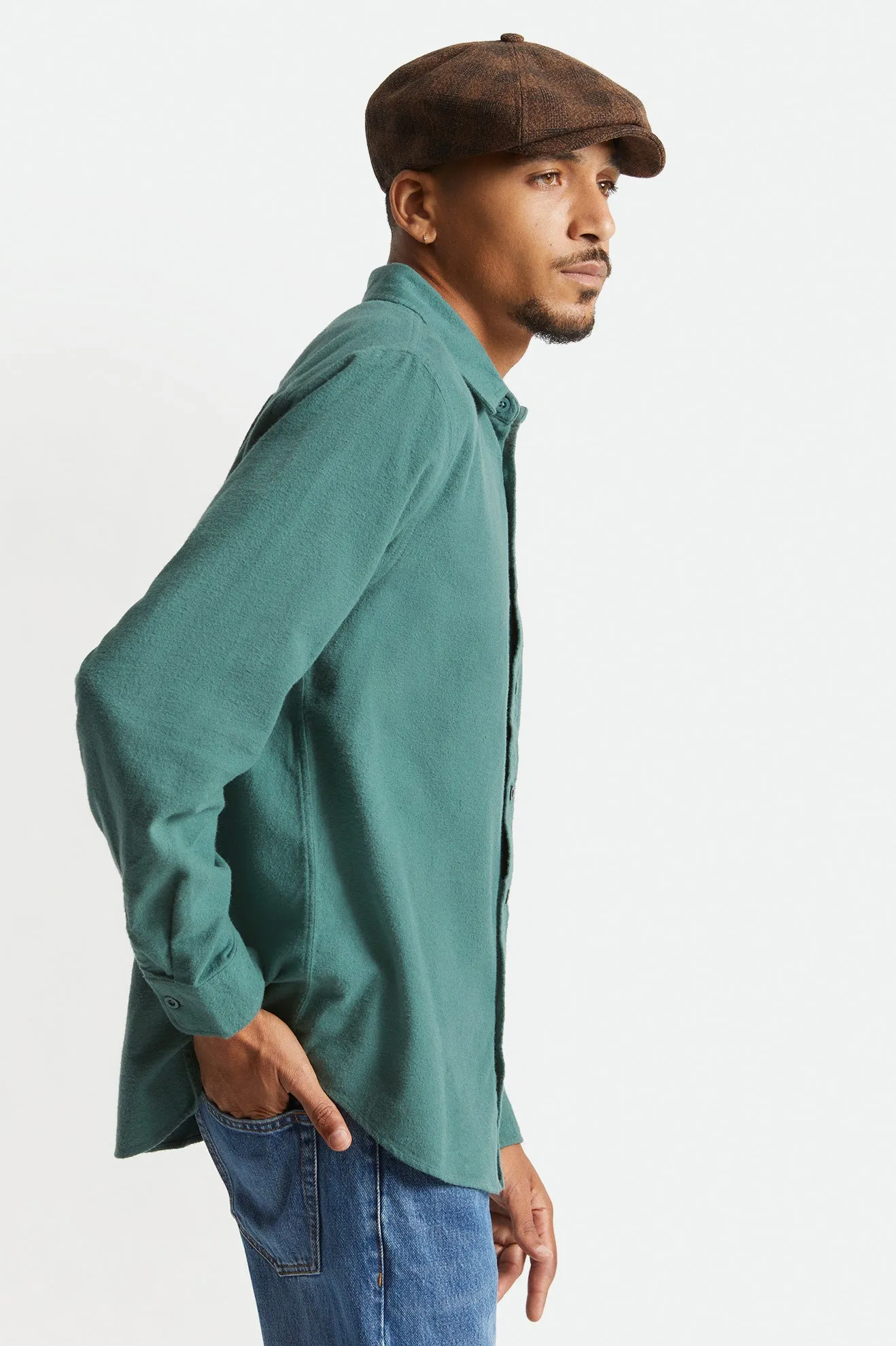 Bowery Soft Weave L/S Flannel - Pine