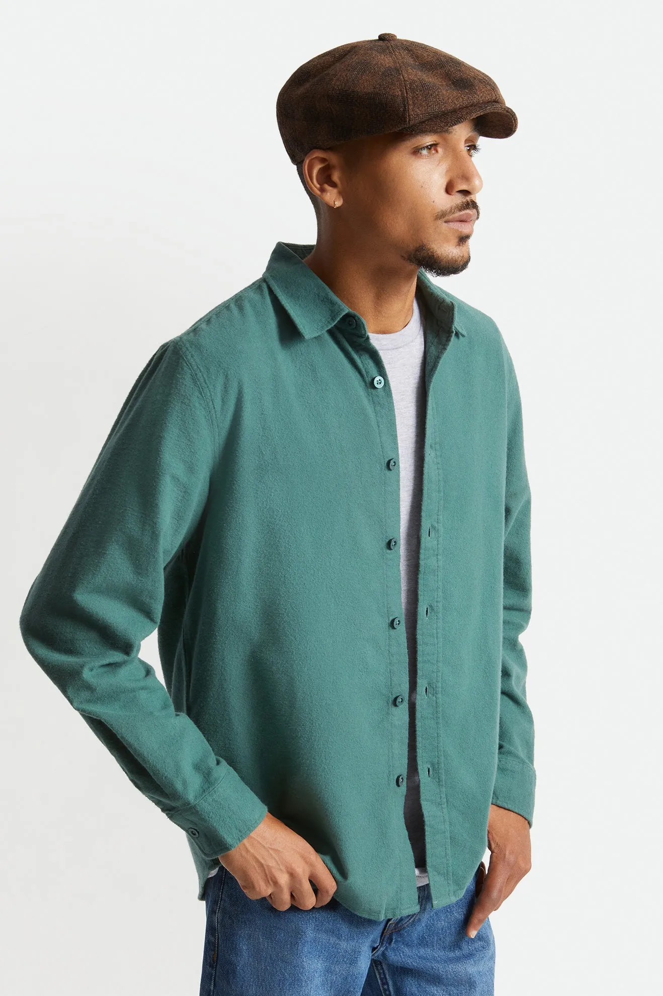 Bowery Soft Weave L/S Flannel - Pine