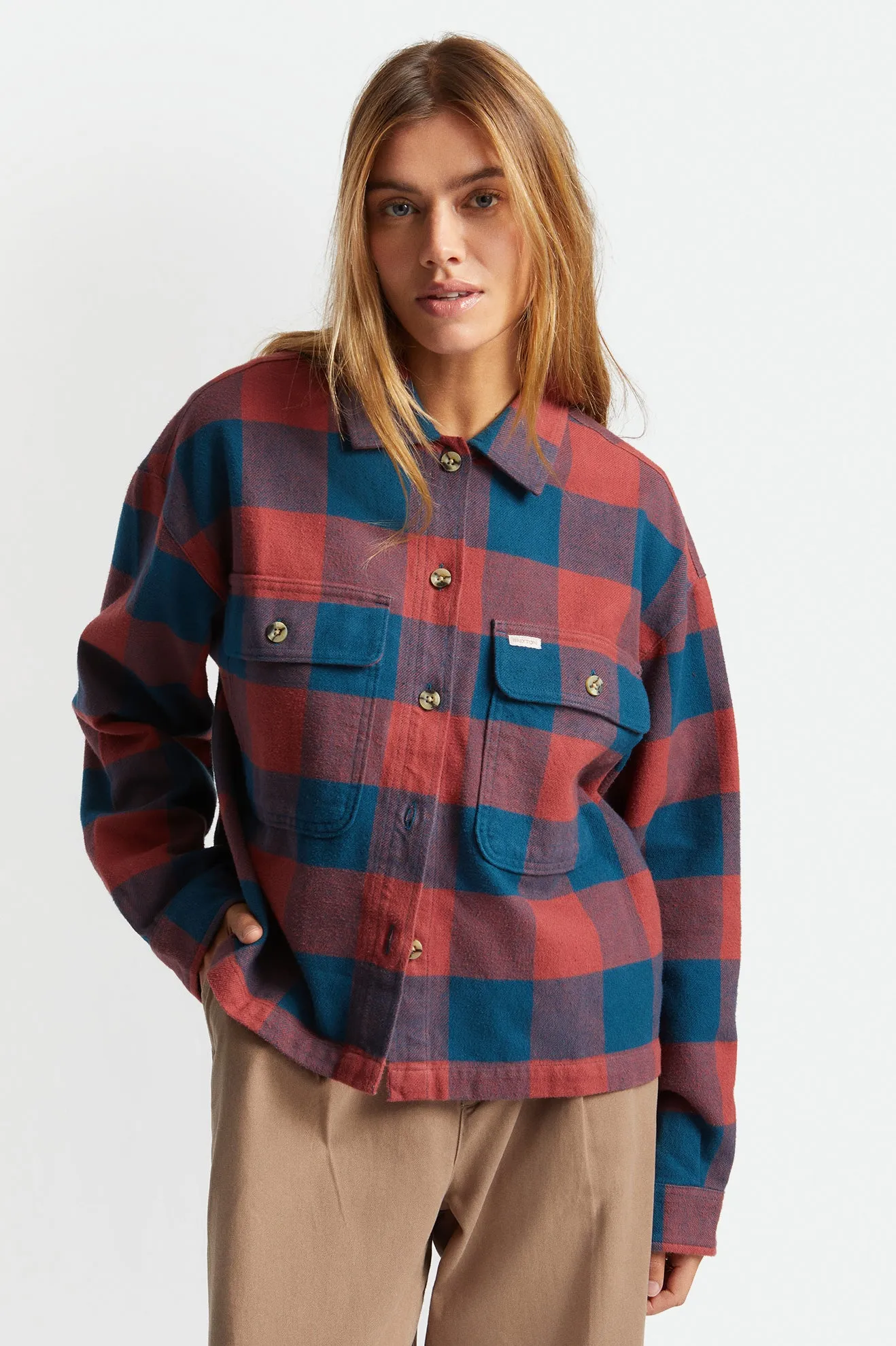 Bowery Women's L/S Flannel - Captain Blue