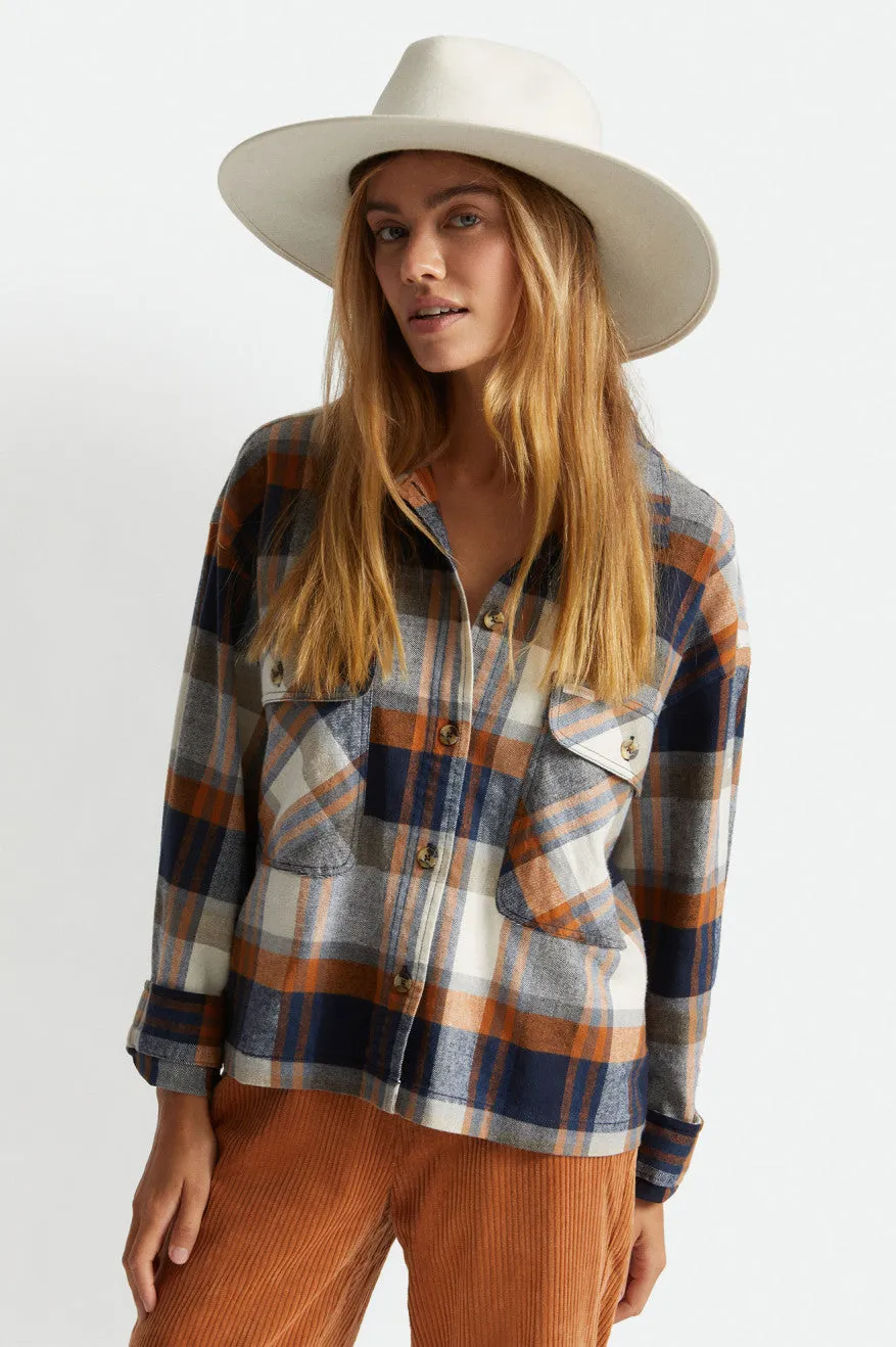 Bowery Women's L/S Flannel - Joe Blue/Off White