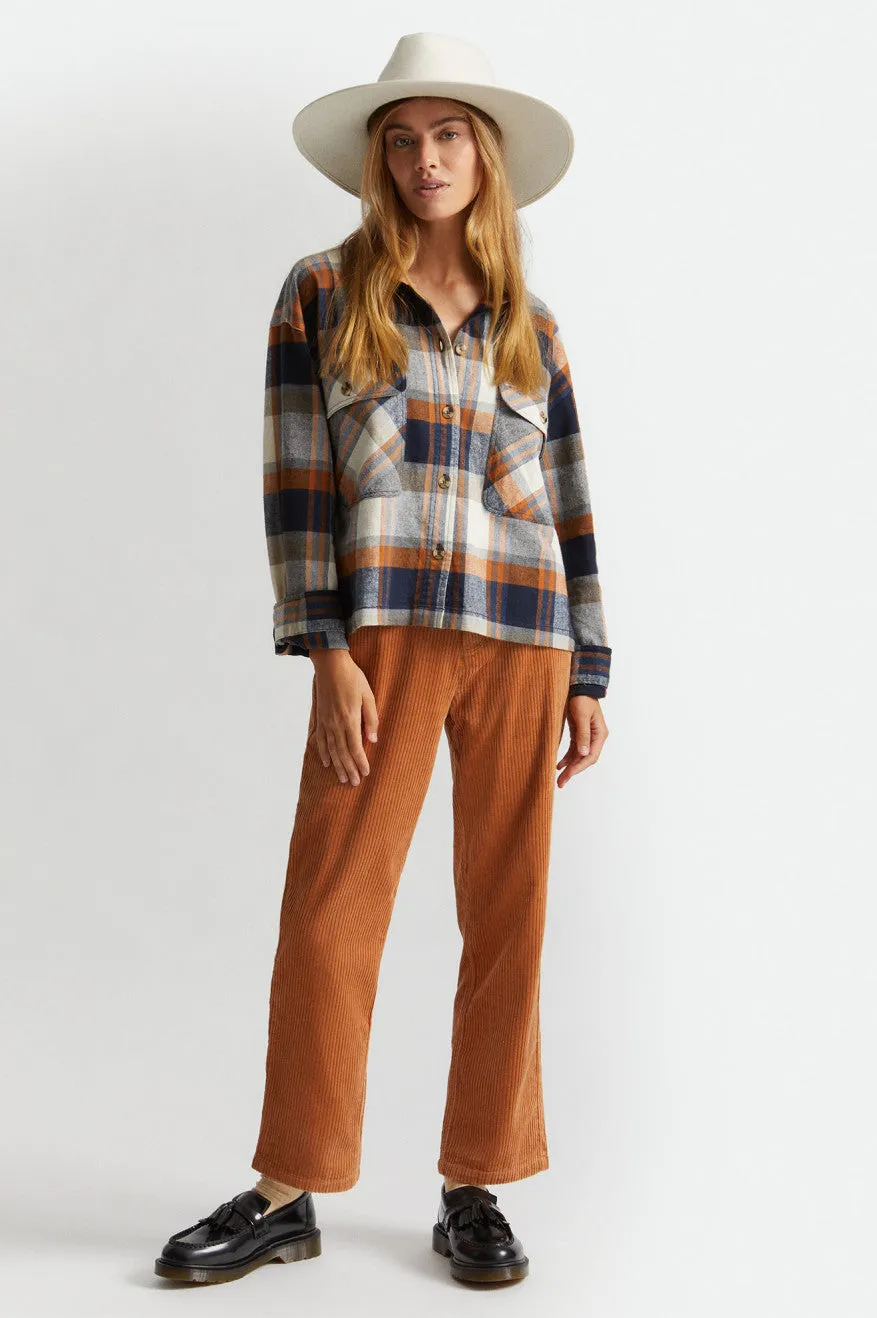 Bowery Women's L/S Flannel - Joe Blue/Off White