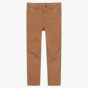 Boys Brown Cotton Chinos