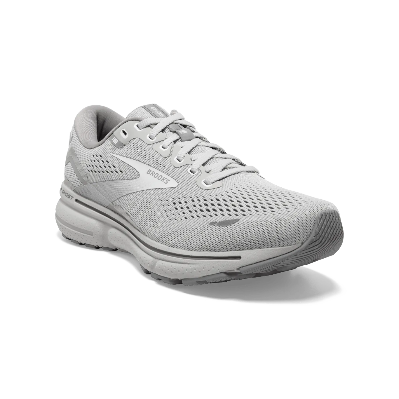 Brooks Ghost 15 (B Width) - Oyster/Alloy/White (Womens)