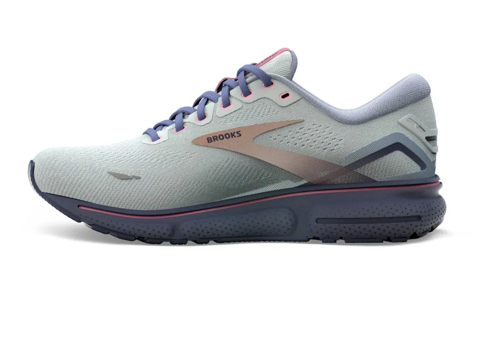 Brooks Ghost 15 (B Width) - Spa Blue/Neo Pink/Copper (Womens)