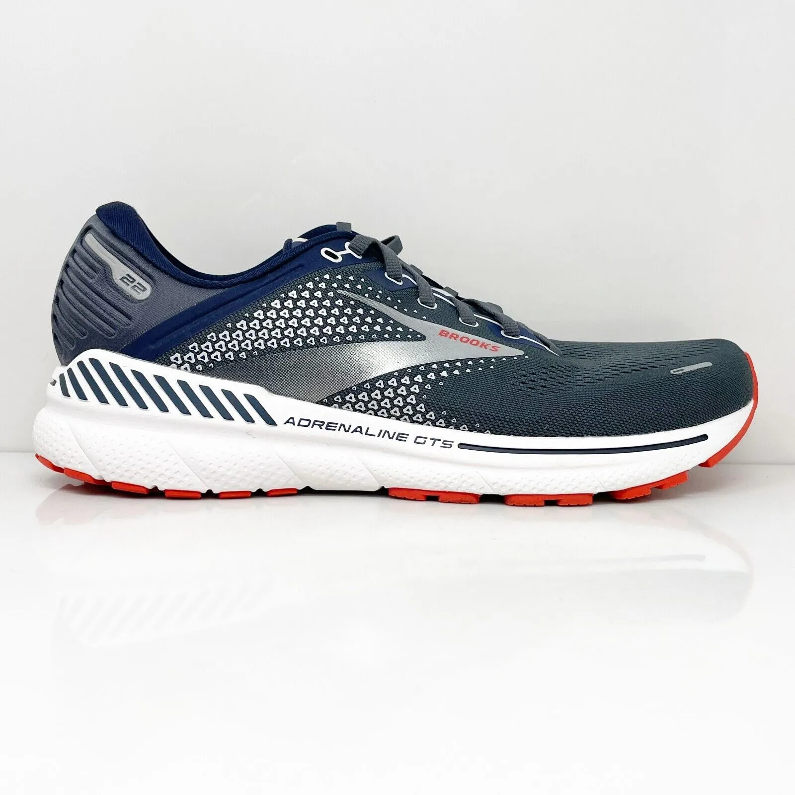 Brooks Mens Adrenaline GTS 22 1103661D435 Gray Running Shoes Sneakers Size 11.5D