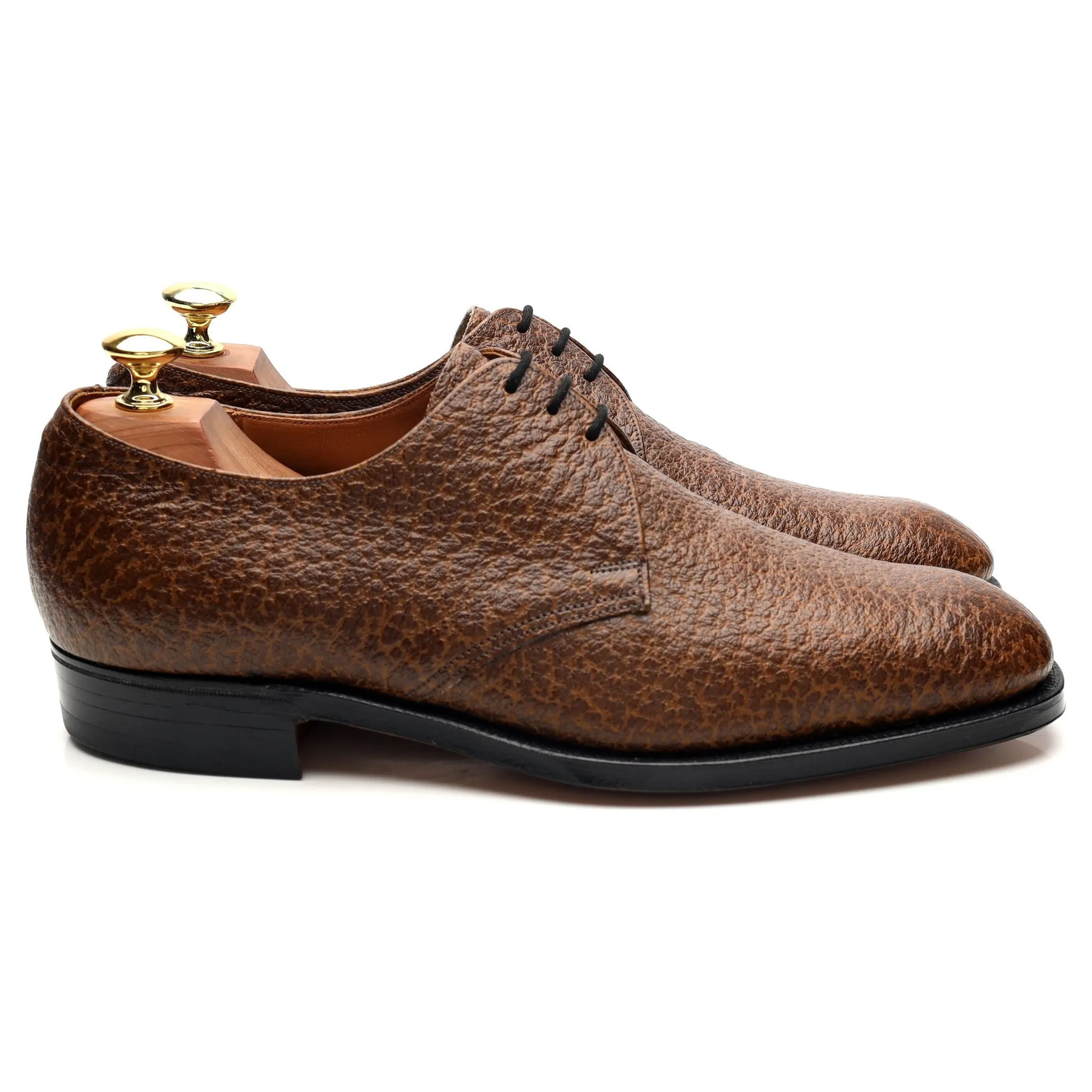 Brown Bison Leather Derby UK 8.5 F