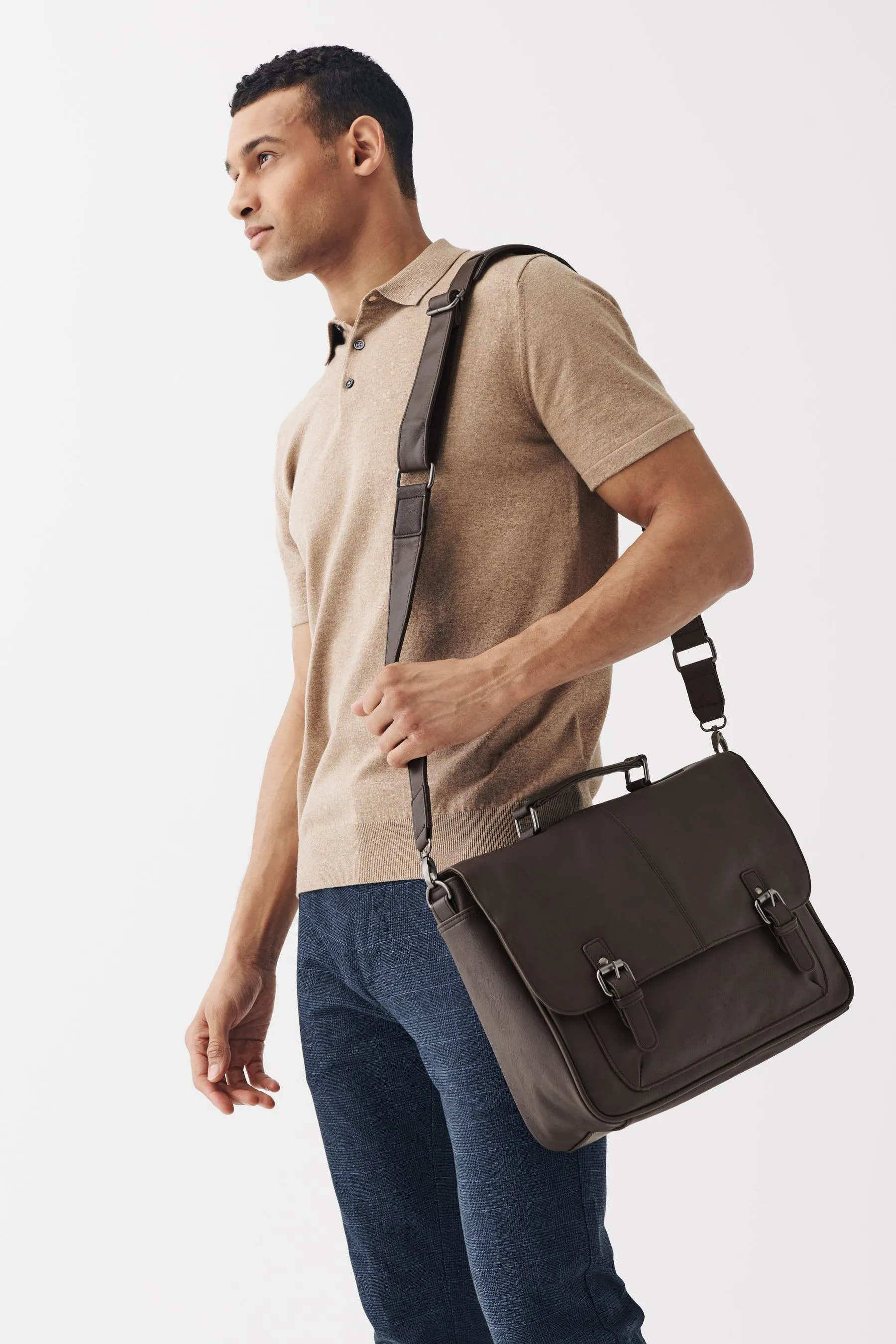 Brown Briefcase Messenger