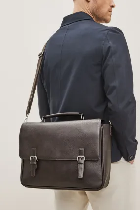 Brown Briefcase Messenger