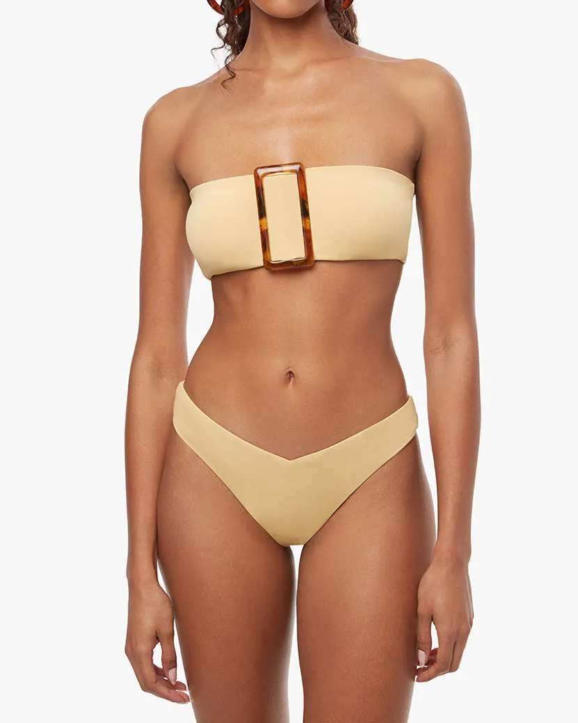 Buckle Bandeau Bikini Top | Desert