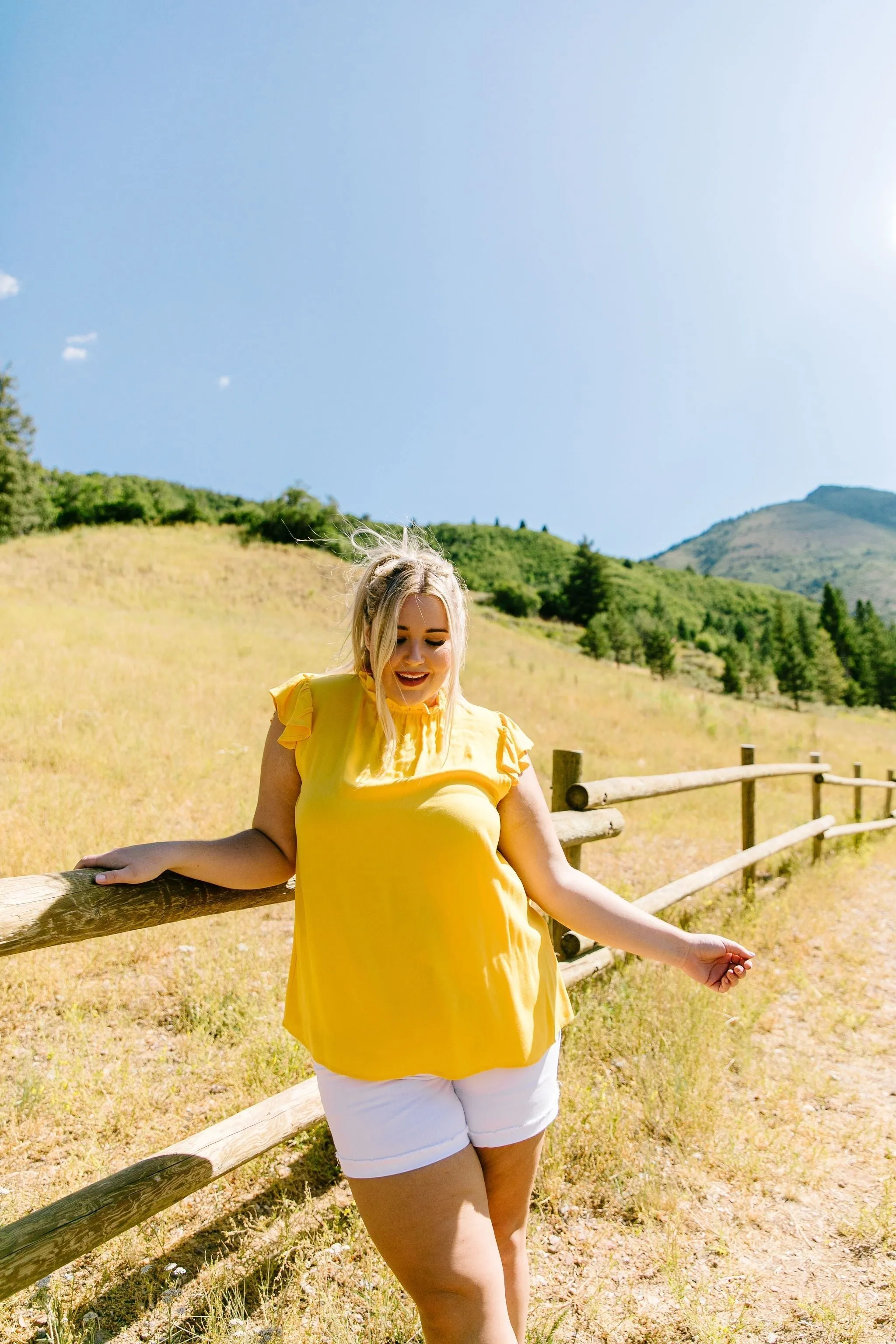 Build Me Up Buttercup Top In Yellow - On hand