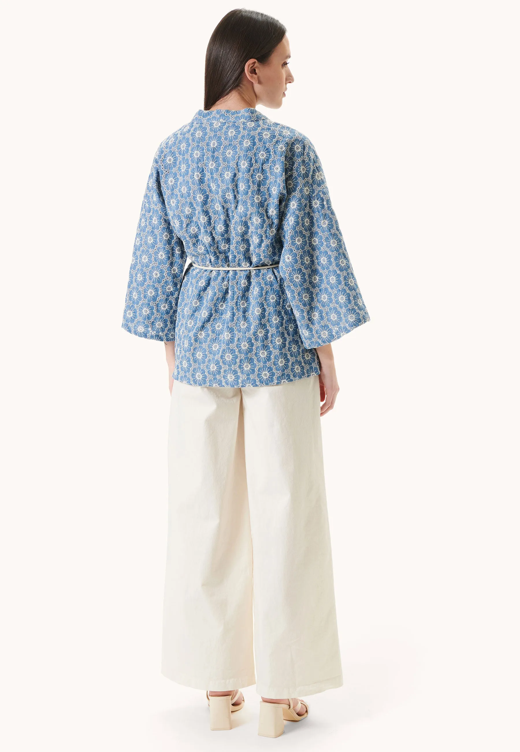 Cappotto kimono con ricami