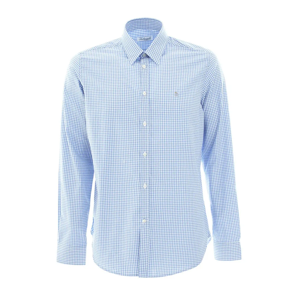 COTTON SHIRT SMALL CHECK BLUE