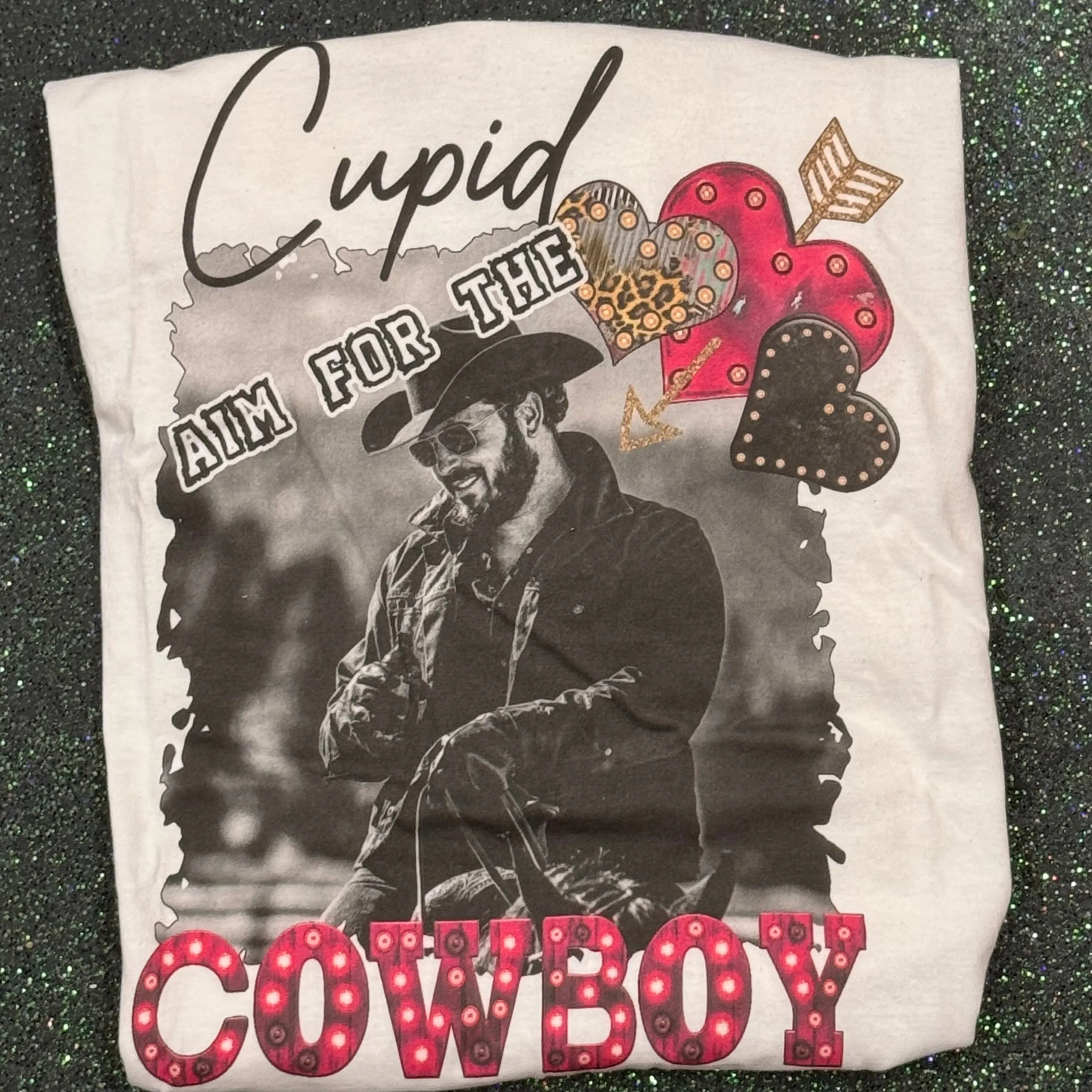 Cupid aim for the Cowboy Tee