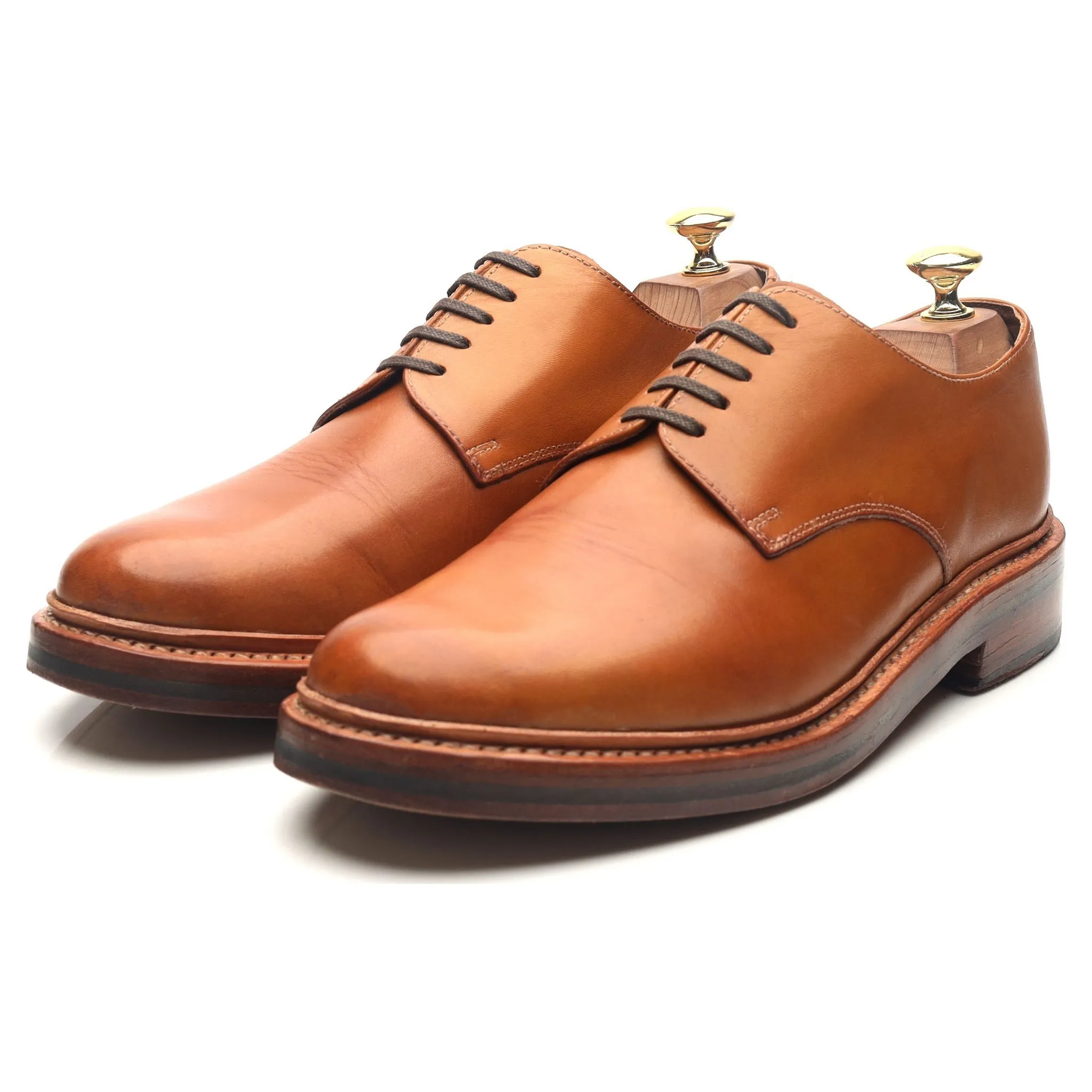 'Curt' Tan Brown Leather Derby UK 8 G