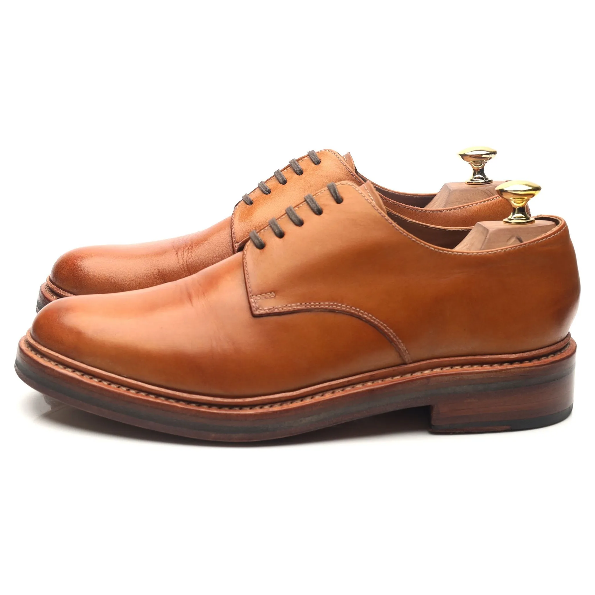 'Curt' Tan Brown Leather Derby UK 8 G