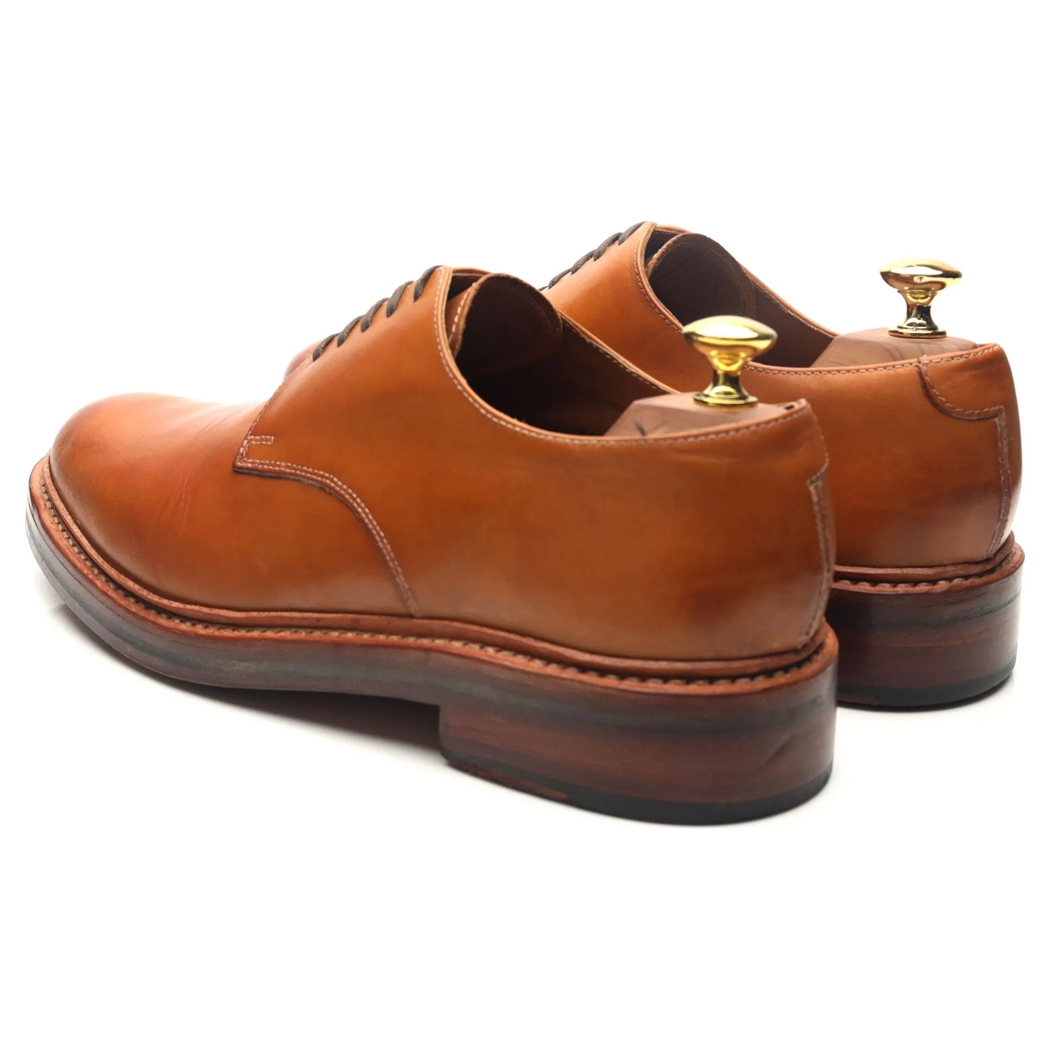 'Curt' Tan Brown Leather Derby UK 8 G